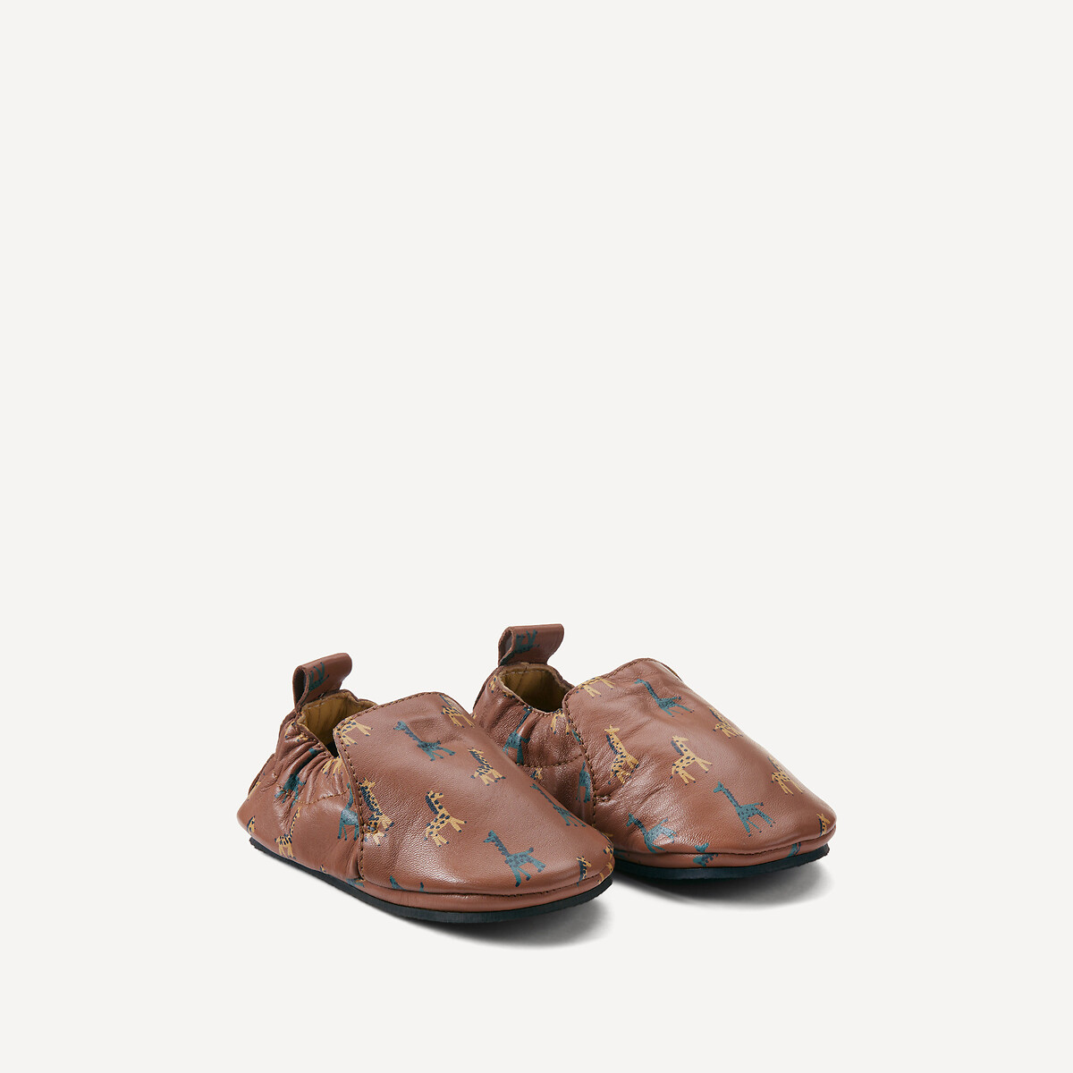 La Redoute Collections Δερμάτινα μαλακά παντοφλάκια
