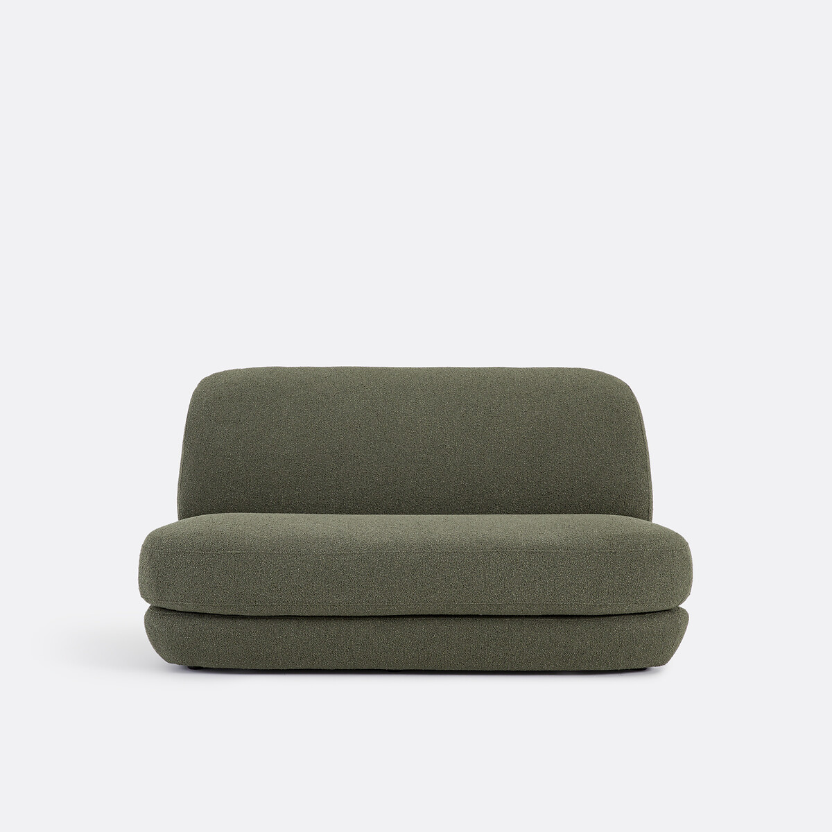 Καναπές 2 θέσεων με λεπτή μπουκλέ ταπετσαρία Μ101xΠ157xΥ82cm