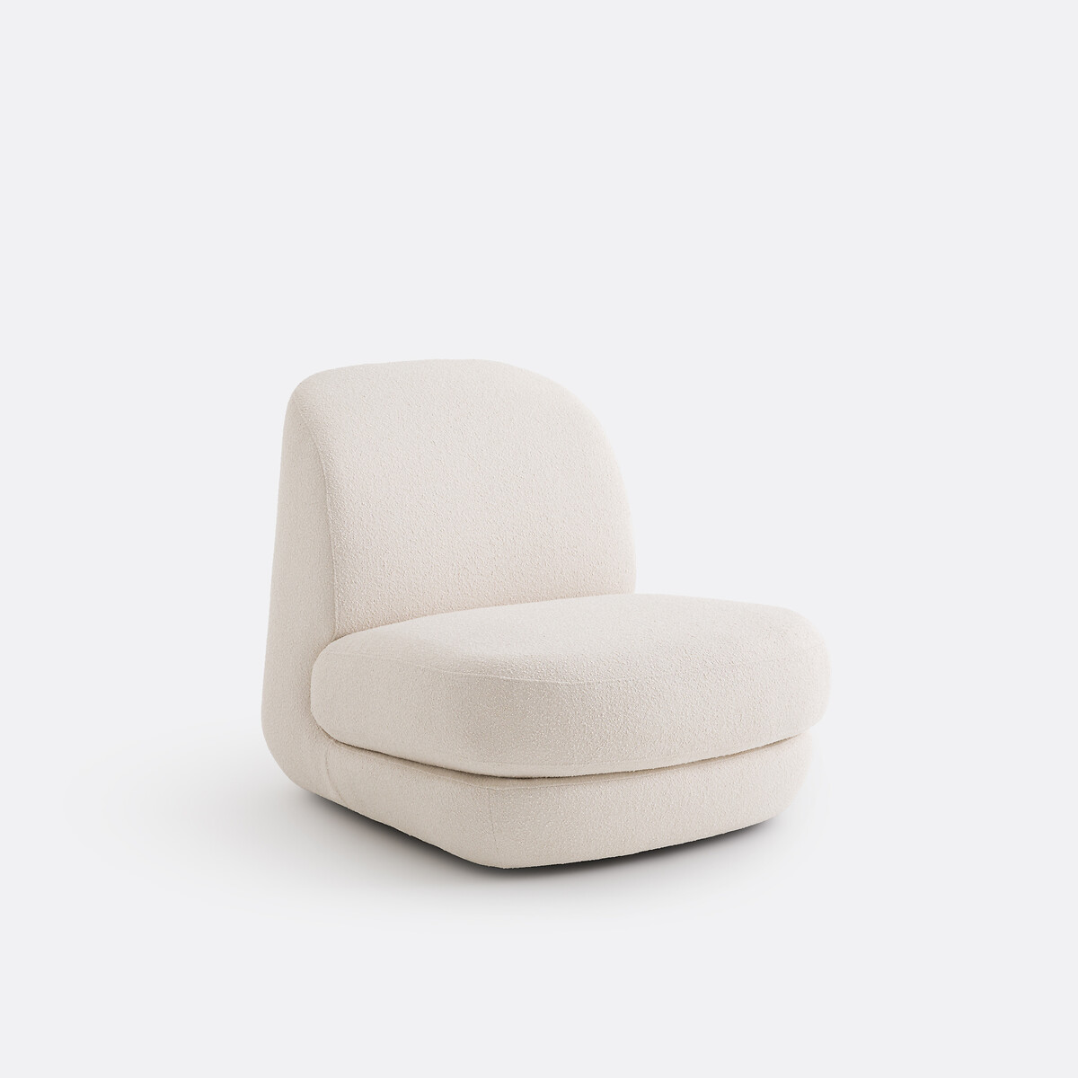 Πολυθρόνα με λεπτή μπουκλέ ταπετσαρία Μ101xΠ82xΥ82cm