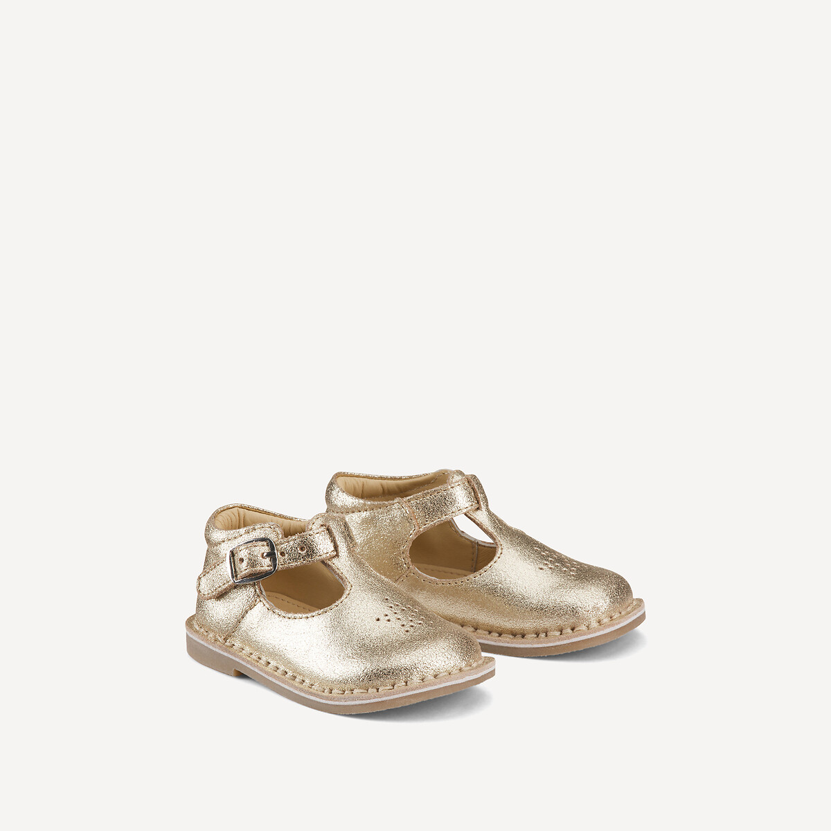 Δερμάτινα χρυσαφί πέδιλα