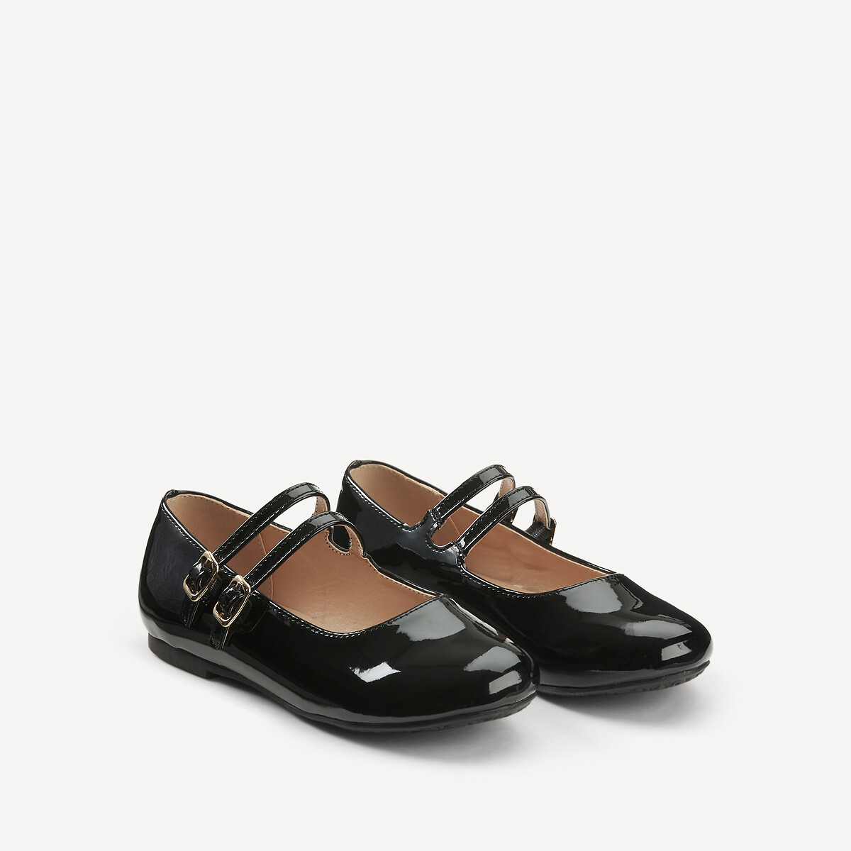 Μπαλαρίνες λουστρίνι με διπλό λουράκι