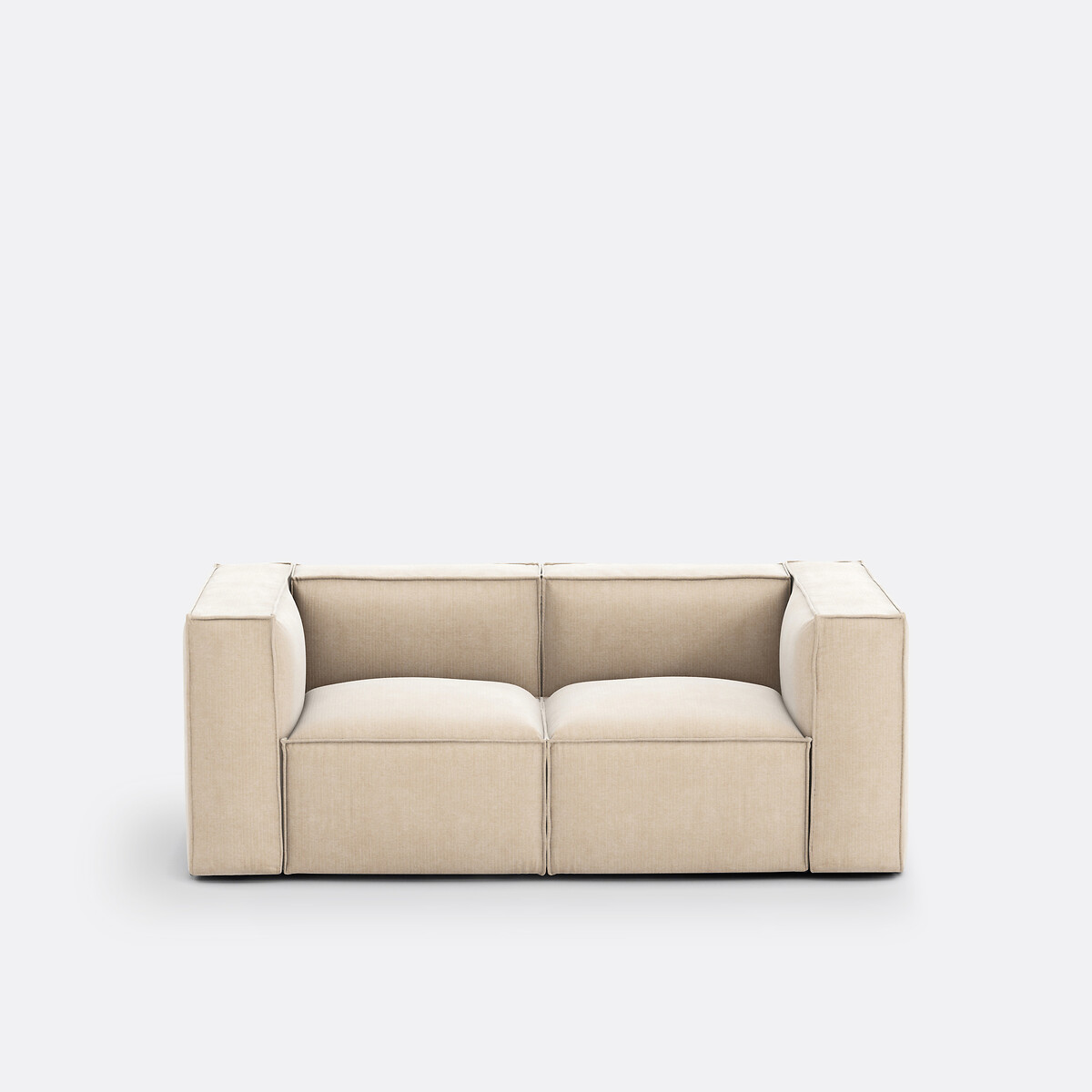 Σύνθεση καναπέ 2 θέσεων με vintage ταπετσαρία από βελούδο κοτλέ Μ95xΠ190xΥ71cm