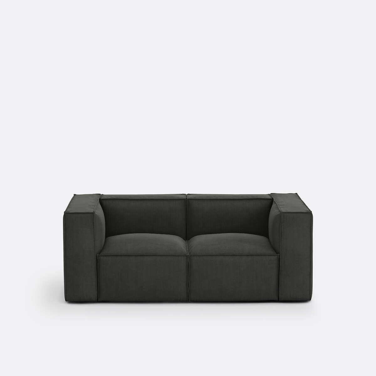 La Redoute Interieurs Σύνθεση καναπέ 2 θέσεων με ταπετσαρία από βελούδο κοτλέ Μ95xΠ190xΥ71cm