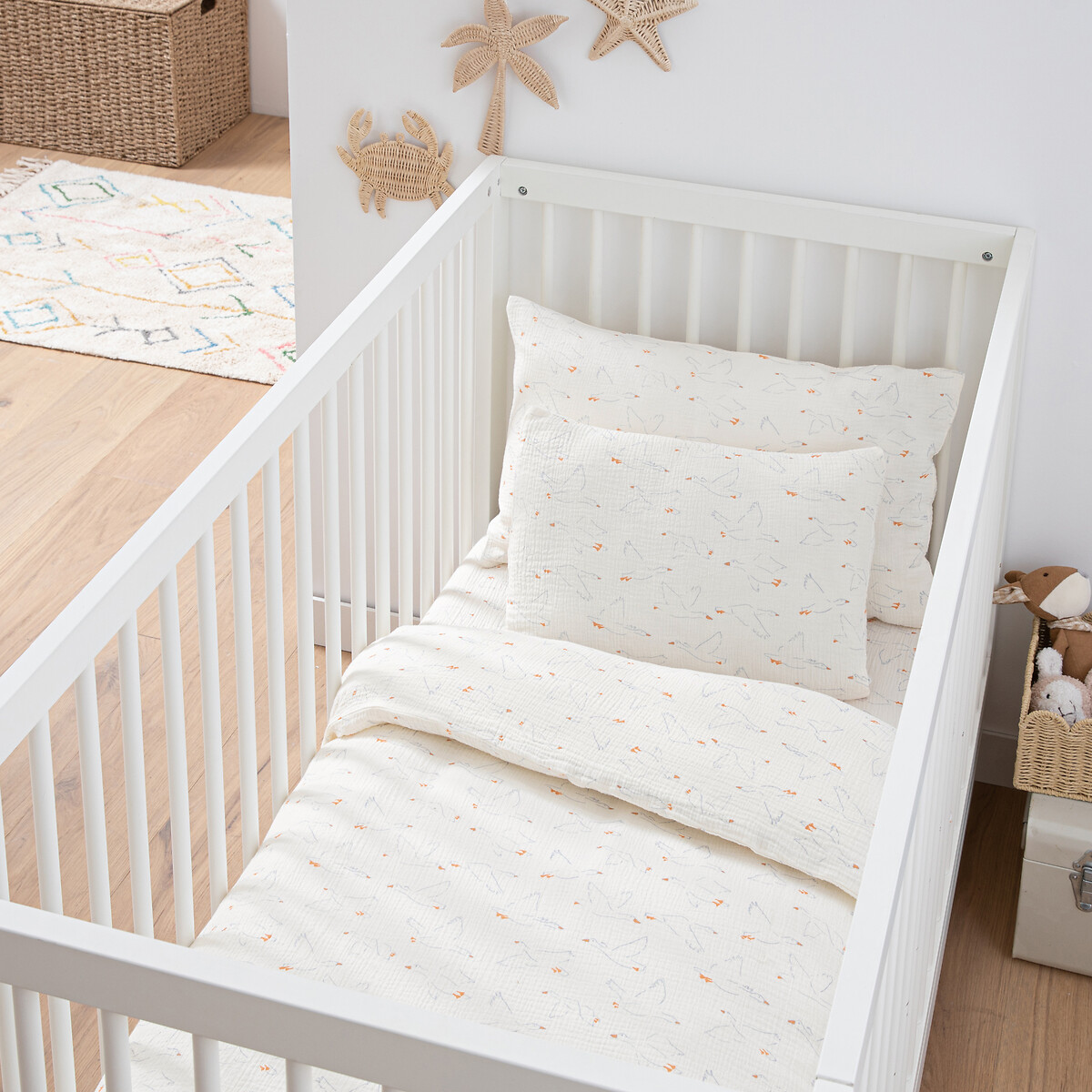 Βρεφική μαξιλαροθήκη από βαμβακερή γάζα 35x45 cm