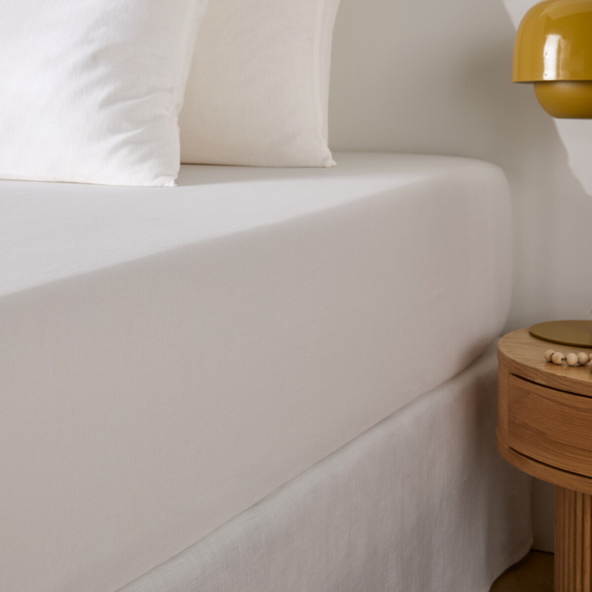 Σεντόνι με λάστιχο από προπλυμένο βαμβάκι λινό με γύρισμα 30 εκ. 90x190 cm