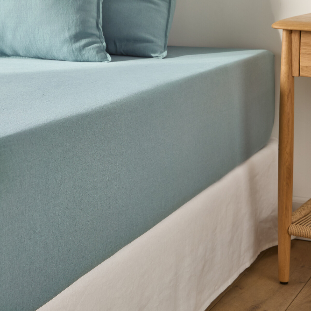 Σεντόνι με λάστιχο από προπλυμένο βαμβάκι λινό με γύρισμα 30 εκ. 140x190 cm