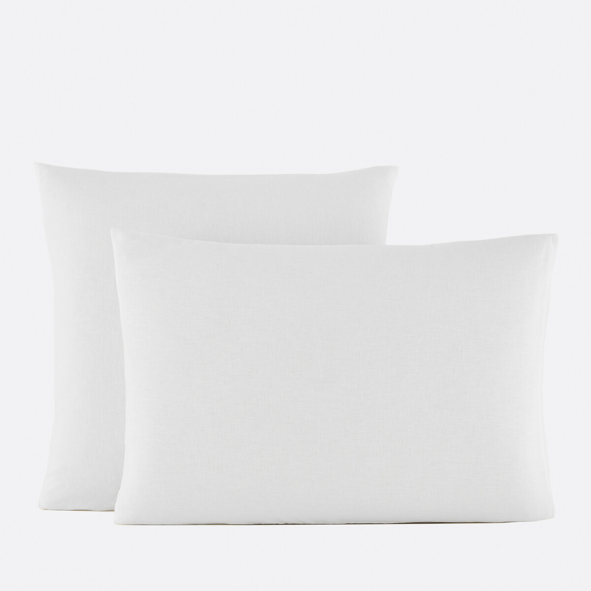 Μονόχρωμη μαξιλαροθήκη από προπλυμένο βαμβάκι λινό 50x70 cm