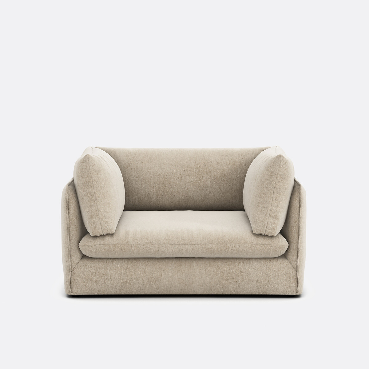 Πολυθρόνα XL με μελανζέ ταπετσαρία Μ105xΠ143xΥ86cm