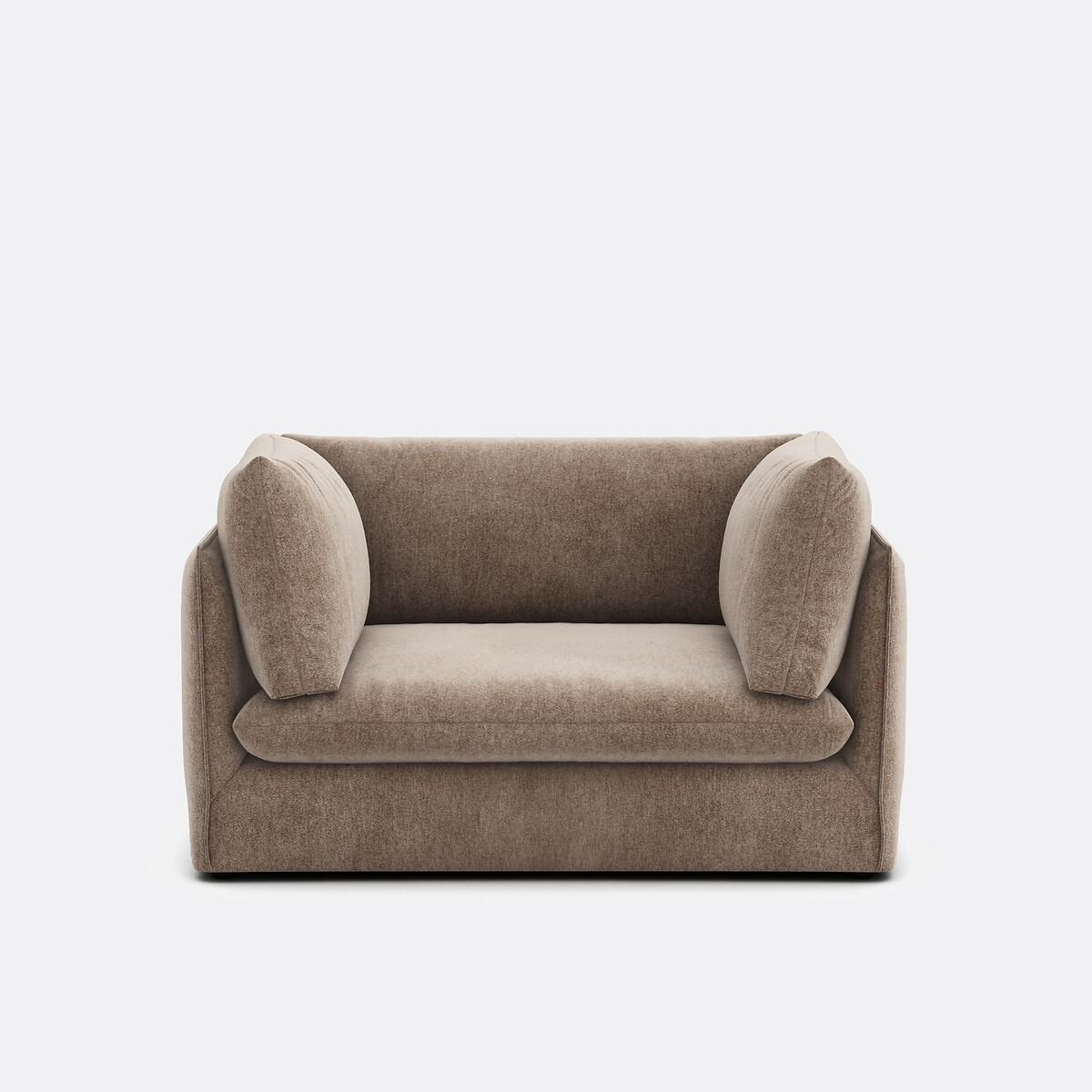 Πολυθρόνα XL με μελανζέ ταπετσαρία Μ105xΠ143xΥ86cm