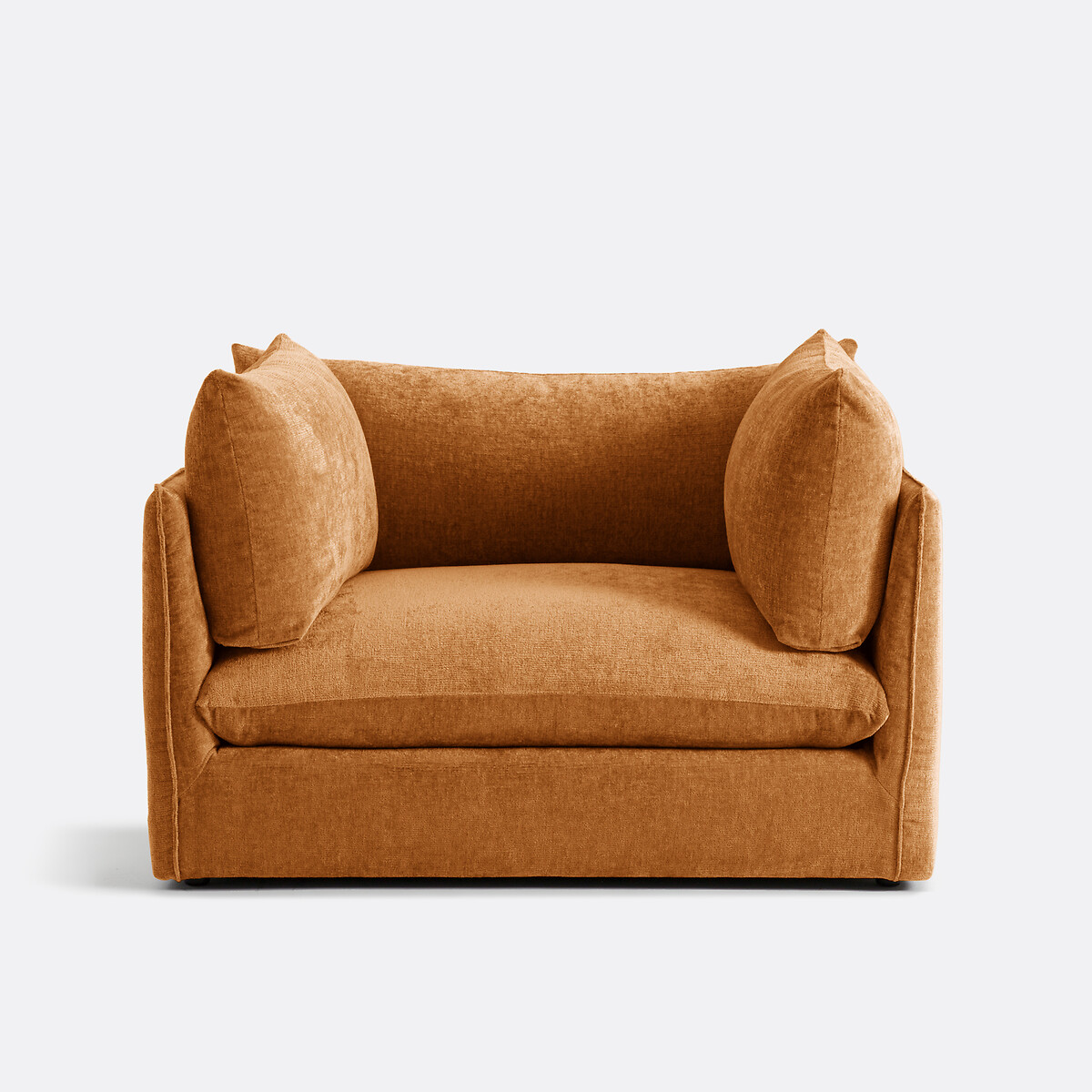 Πολυθρόνα XL με βελούδινη ανάγλυφη ταπετσαρία Μ105xΠ143xΥ86cm