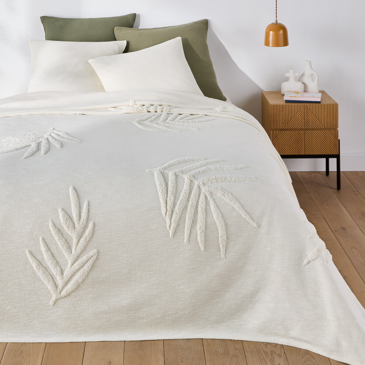 Βαμβακερό κάλυμμα κρεβατιού με tufted μοτίβα 180x230 cm