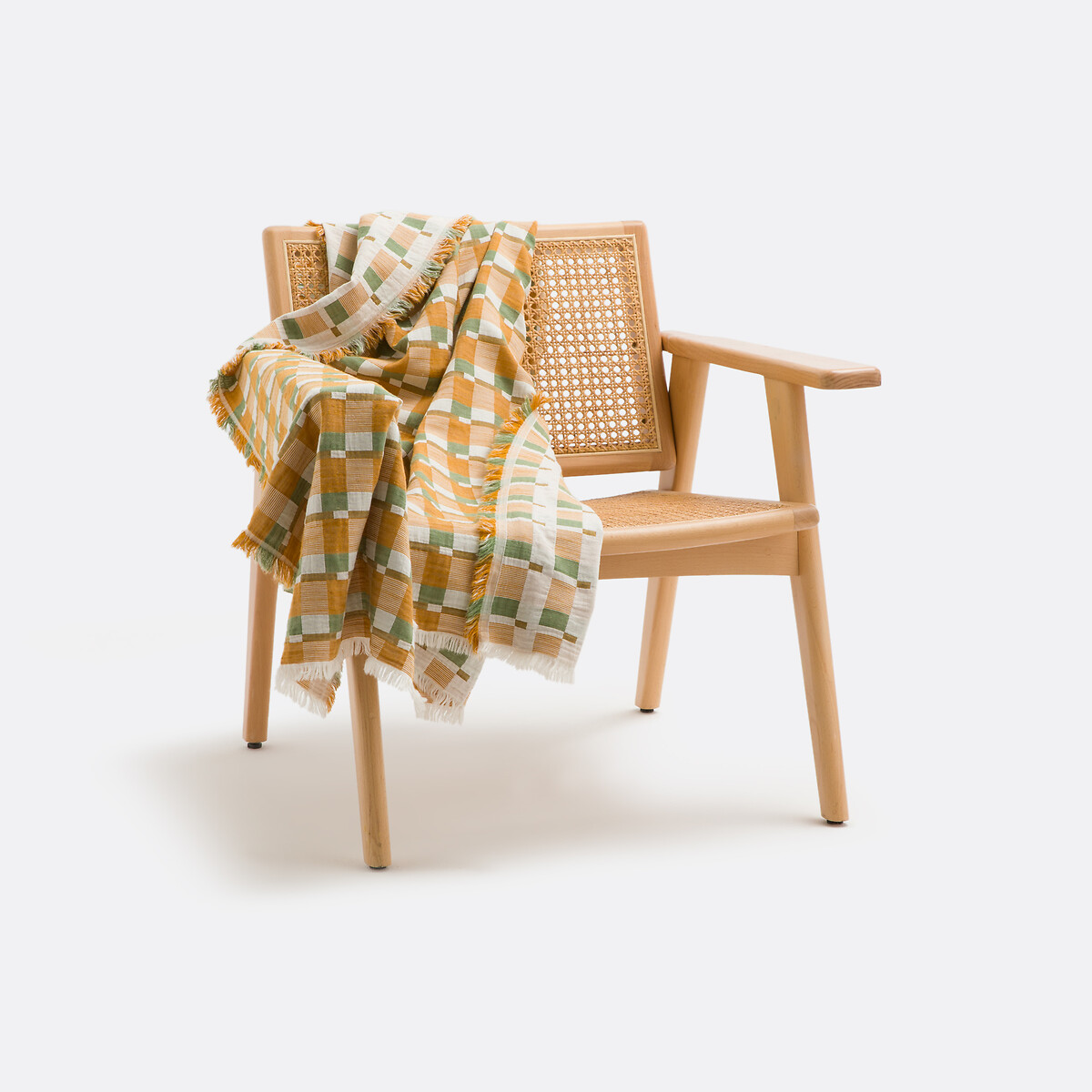 La Redoute Interieurs Ριχτάρι με ζακάρ γεωμετρικά μοτίβα 130x170 cm