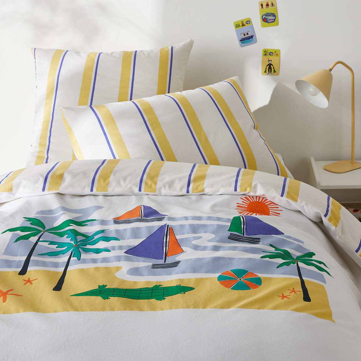 Παιδική παπλωματοθήκη από προπλυμένο βαμβάκι 140x150 cm