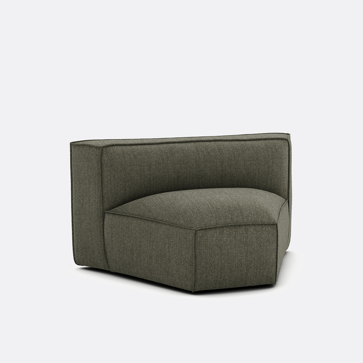 Γωνιακή πολυθρόνα με ταπετσαρία ανάγλυφης ύφανσης, Seven