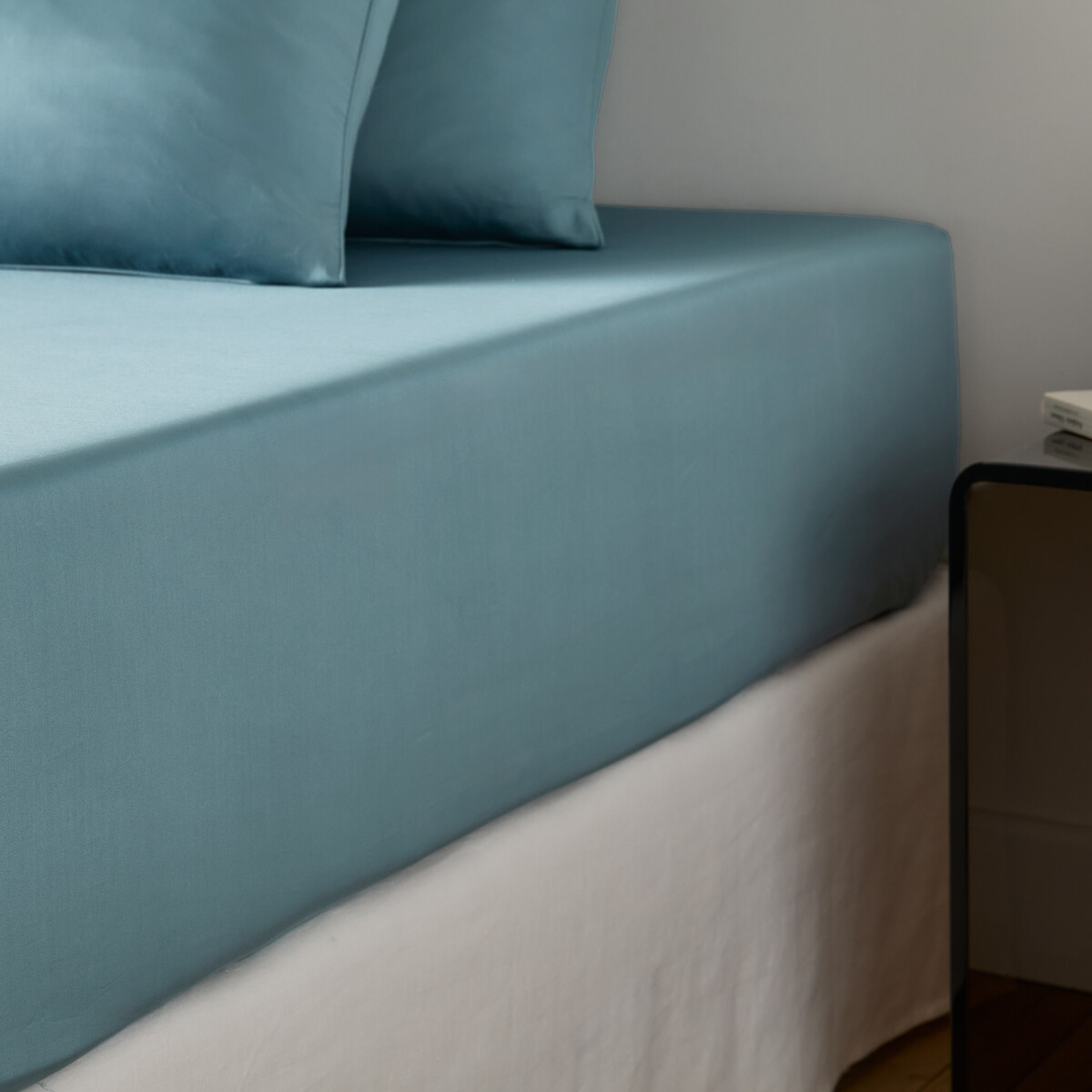 Σεντόνι με λάστιχο από βαμβακερό σατέν με γύρισμα 30 εκ. 90x190 cm