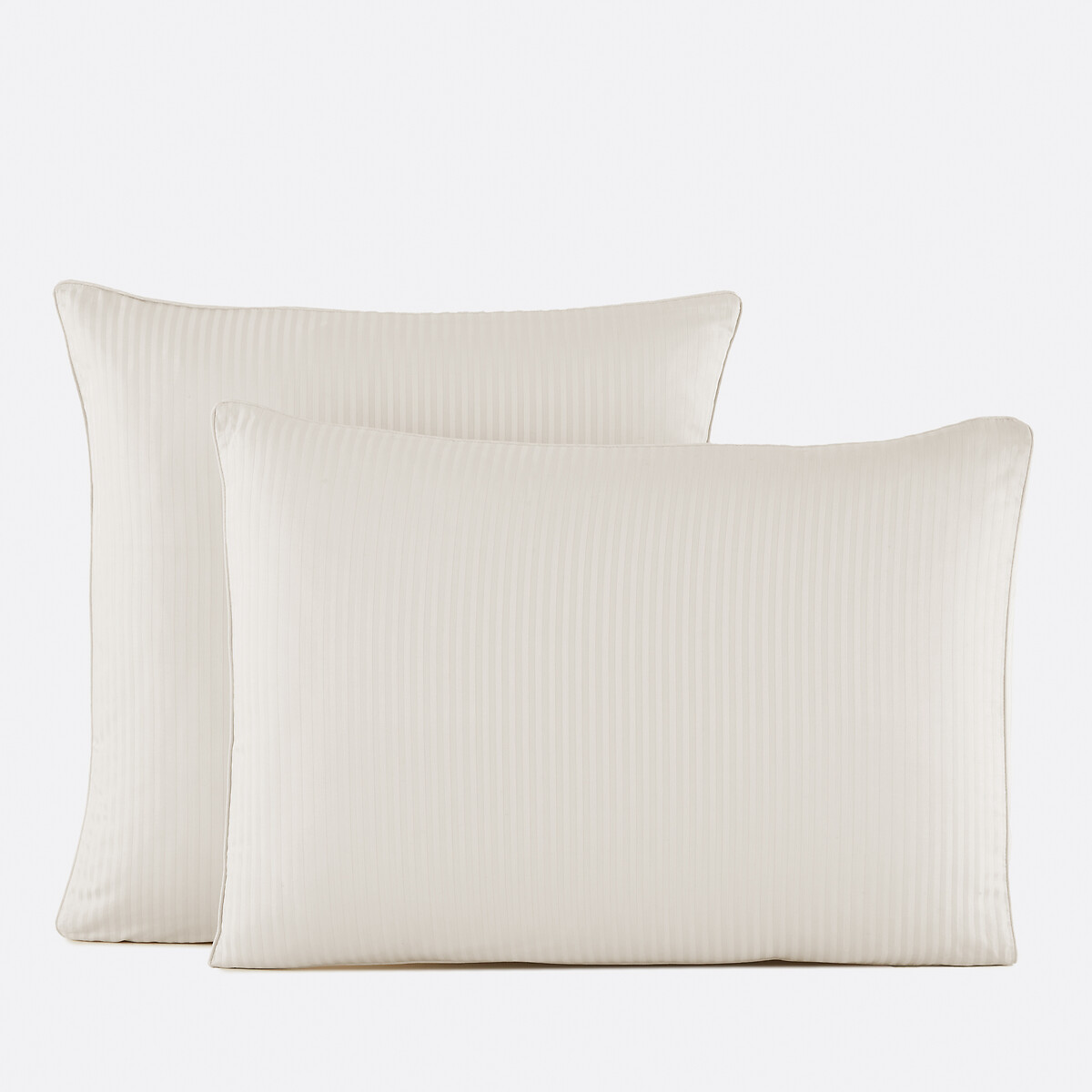 Μαξιλαροθήκη από βαμβακερό σατέν με ρίγες στην ύφανση 50x70 cm