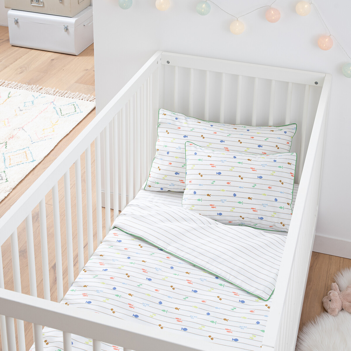 Παιδική παπλωματοθήκη από βαμβακερό περκάλι 80x120 cm