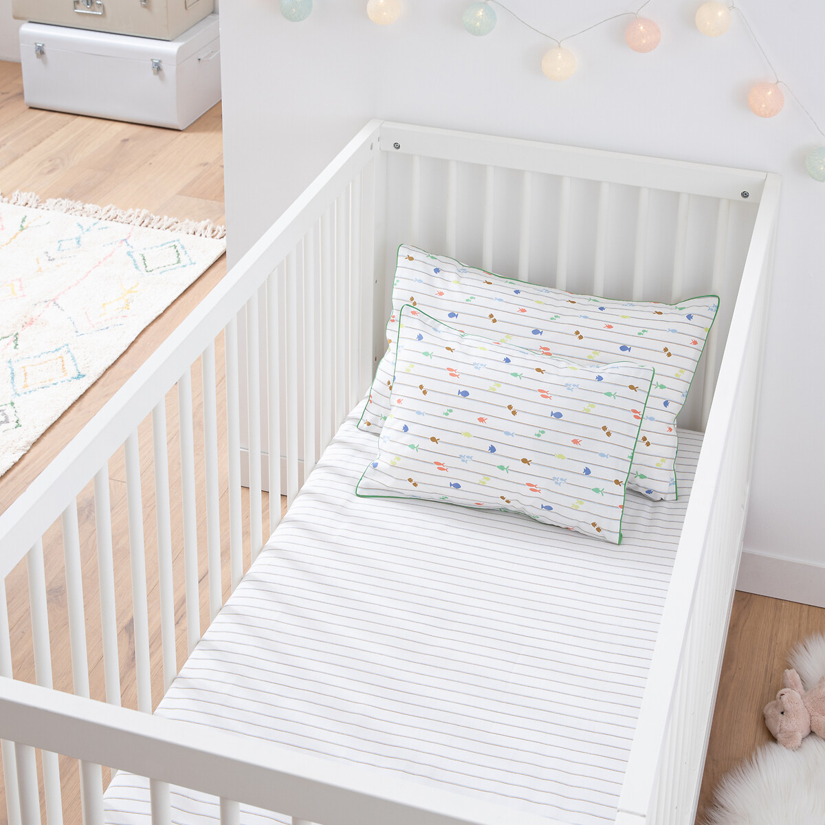 Σεντόνι με λάστιχο από βαμβακερό περκάλι με γύρισμα 17 εκ. 60x120 cm