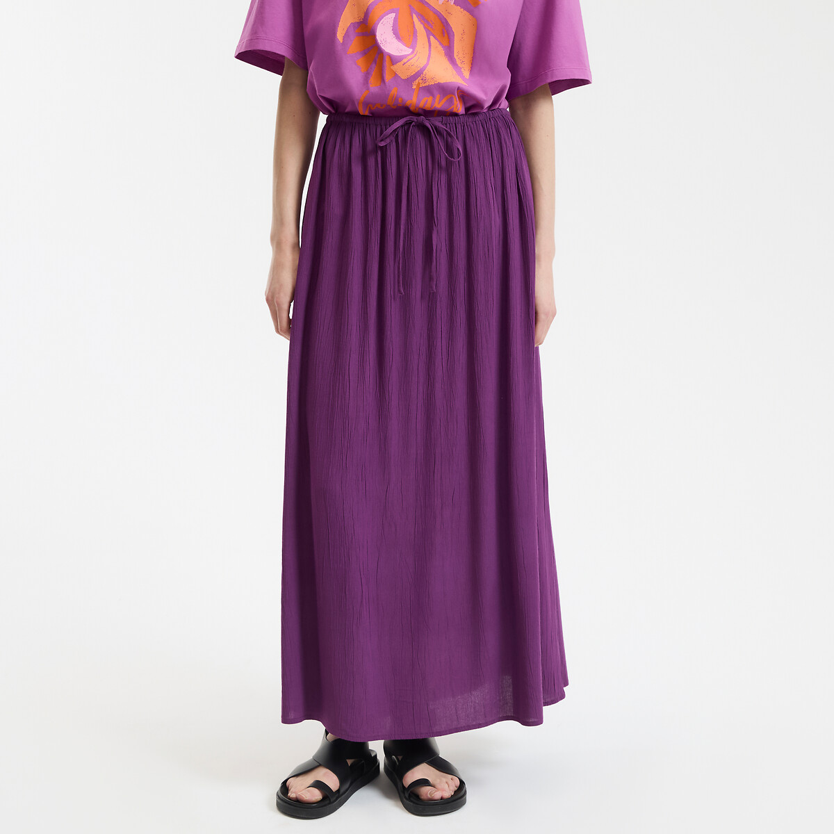 La Redoute Collections Μακριά φούστα από ρευστό κρεπ