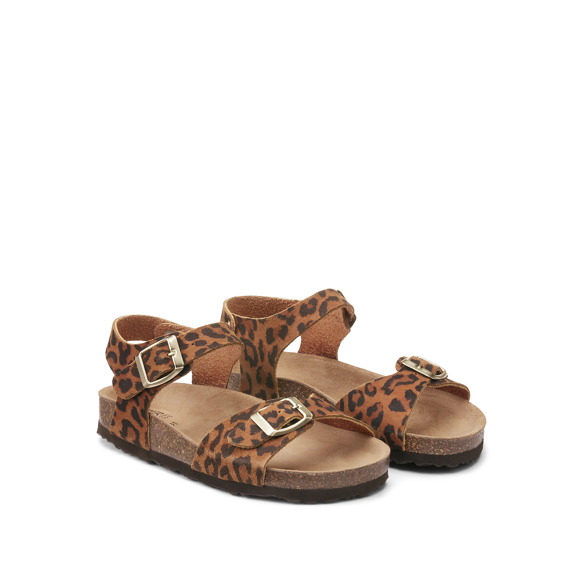Δερμάτινα πέδιλα με λεοπάρ μοτίβο