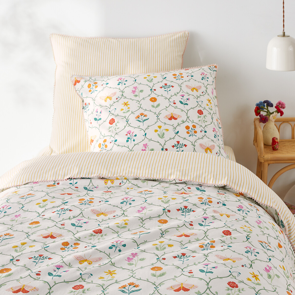 La Redoute Interieurs Παιδική παπλωματοθήκη από ανακυκλωμένο βαμβάκι σε ποσοστό 50% 140x150 cm