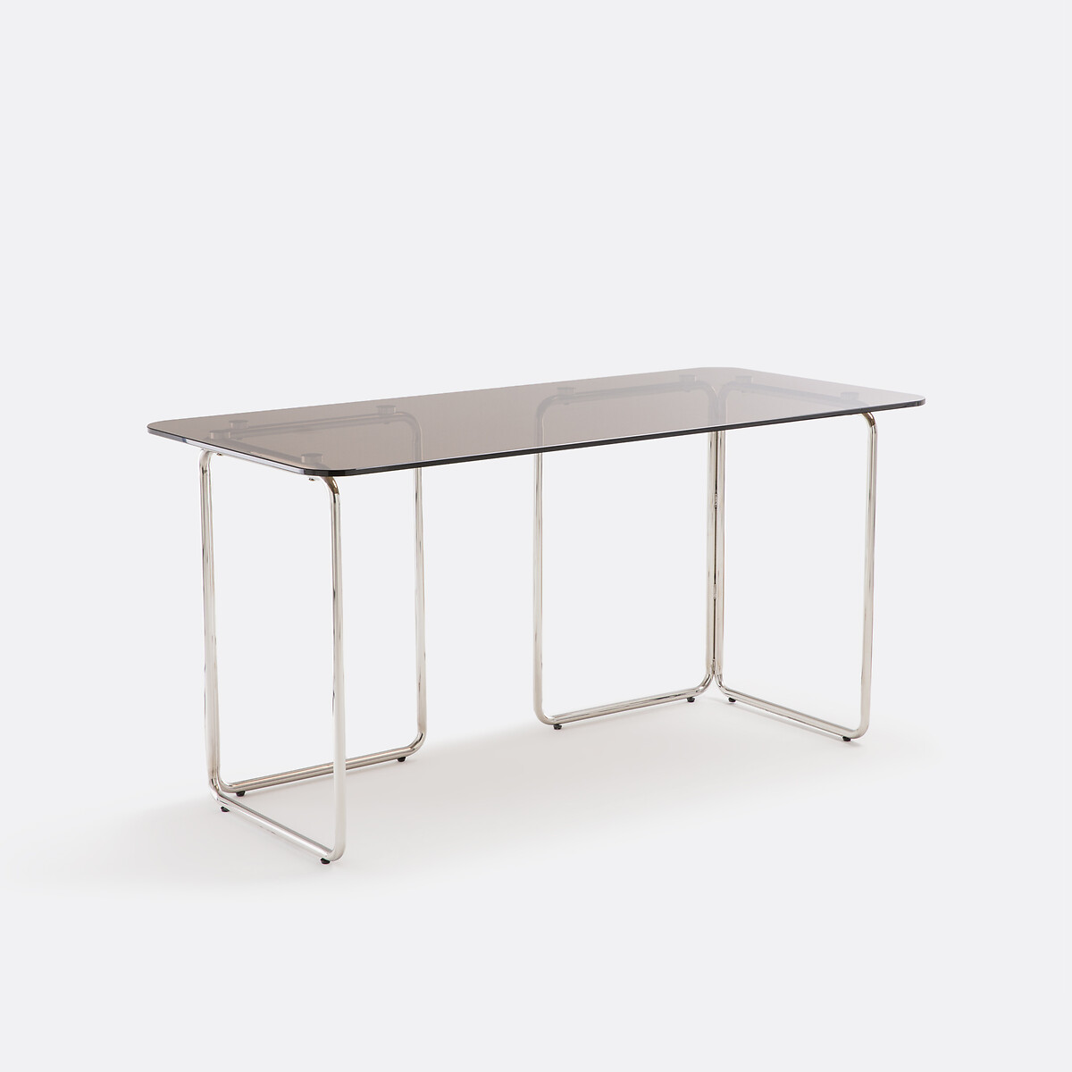 Γραφείο από γυαλί και χρωμέ ατσάλι Μ70xΠ150cm