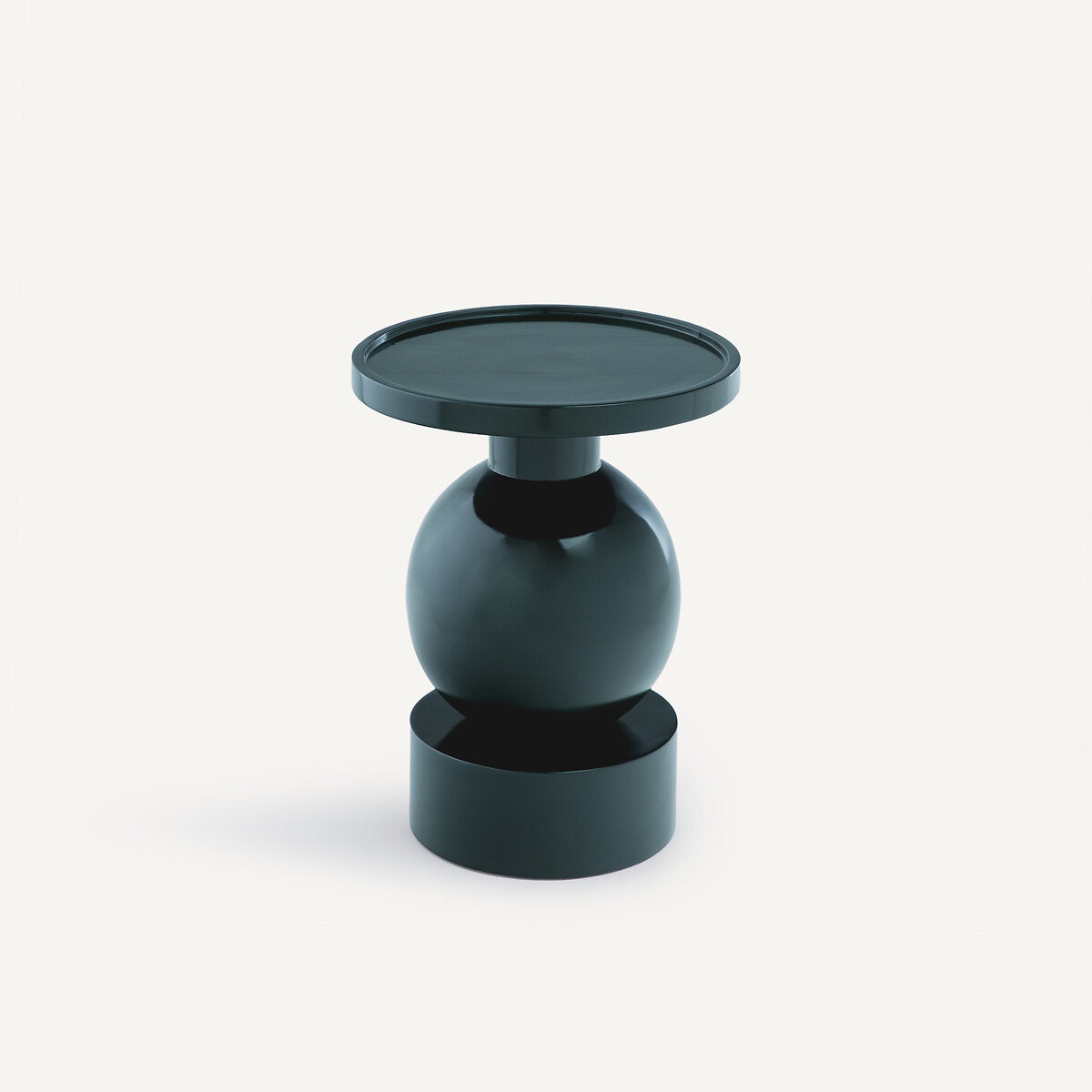 Βοηθητικό τραπεζάκι από ξύλο ακακίας με γυαλιστερή όψη Μ35xΠ35xΥ46cm