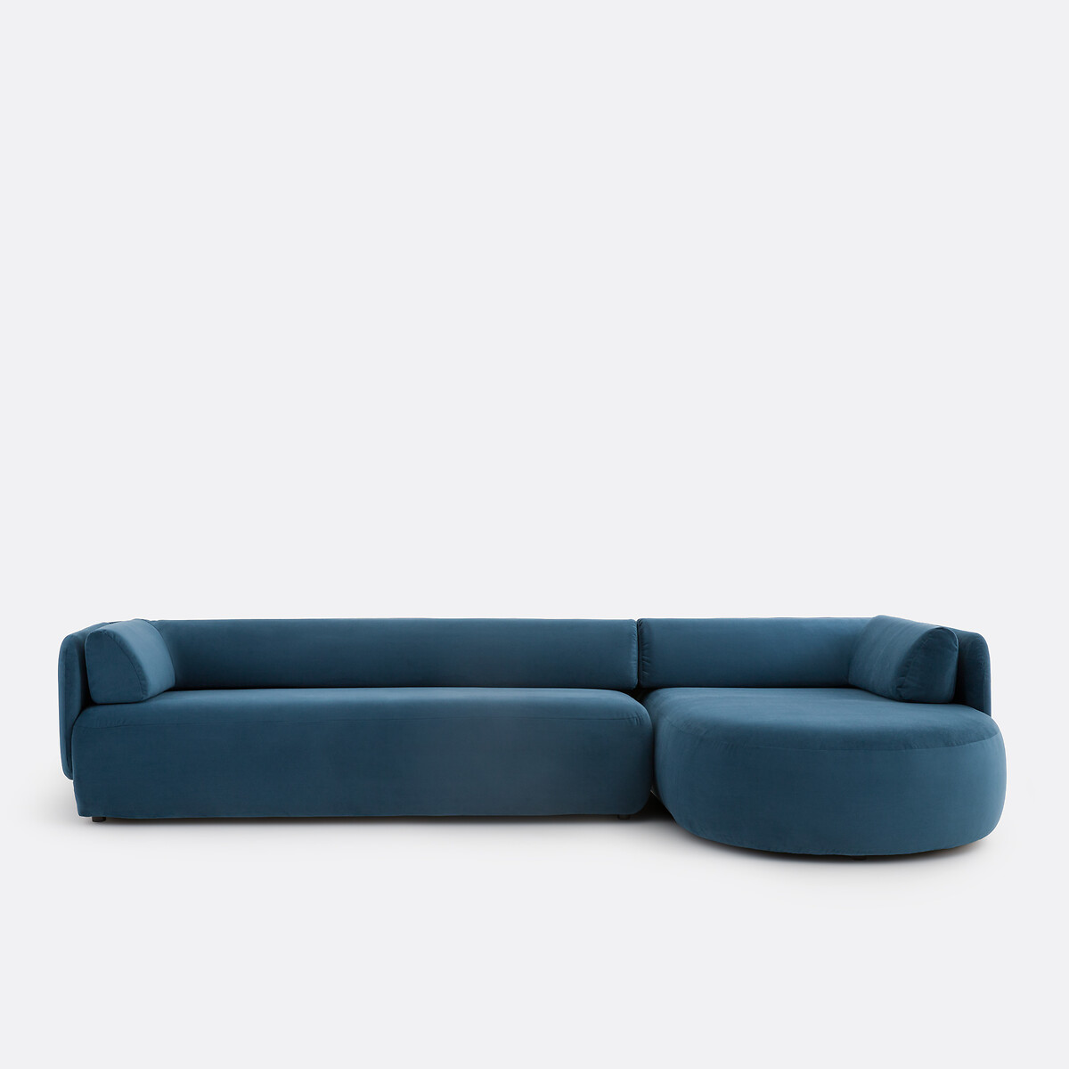 Γωνιακός δεξιός καναπές με χοντρή βελούδινη ταπετσαρία Μ170xΠ325xΥ71cm