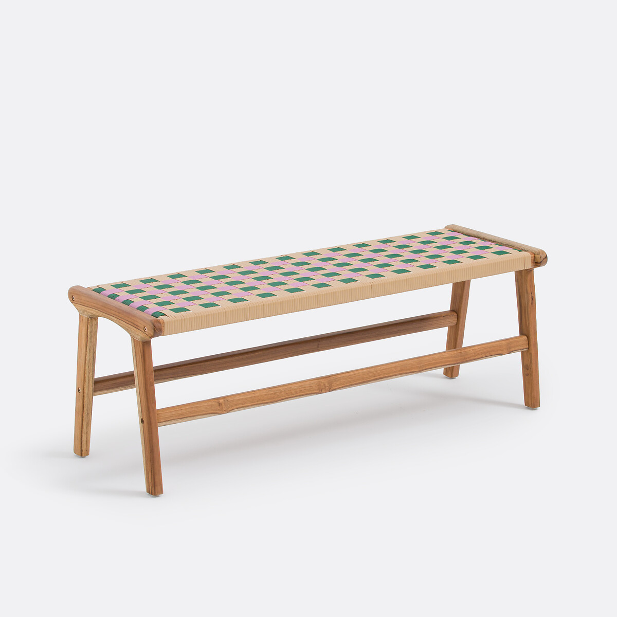 Πάγκος από ξύλο teak και ρητίνη Μ40xΠ120xΥ43cm