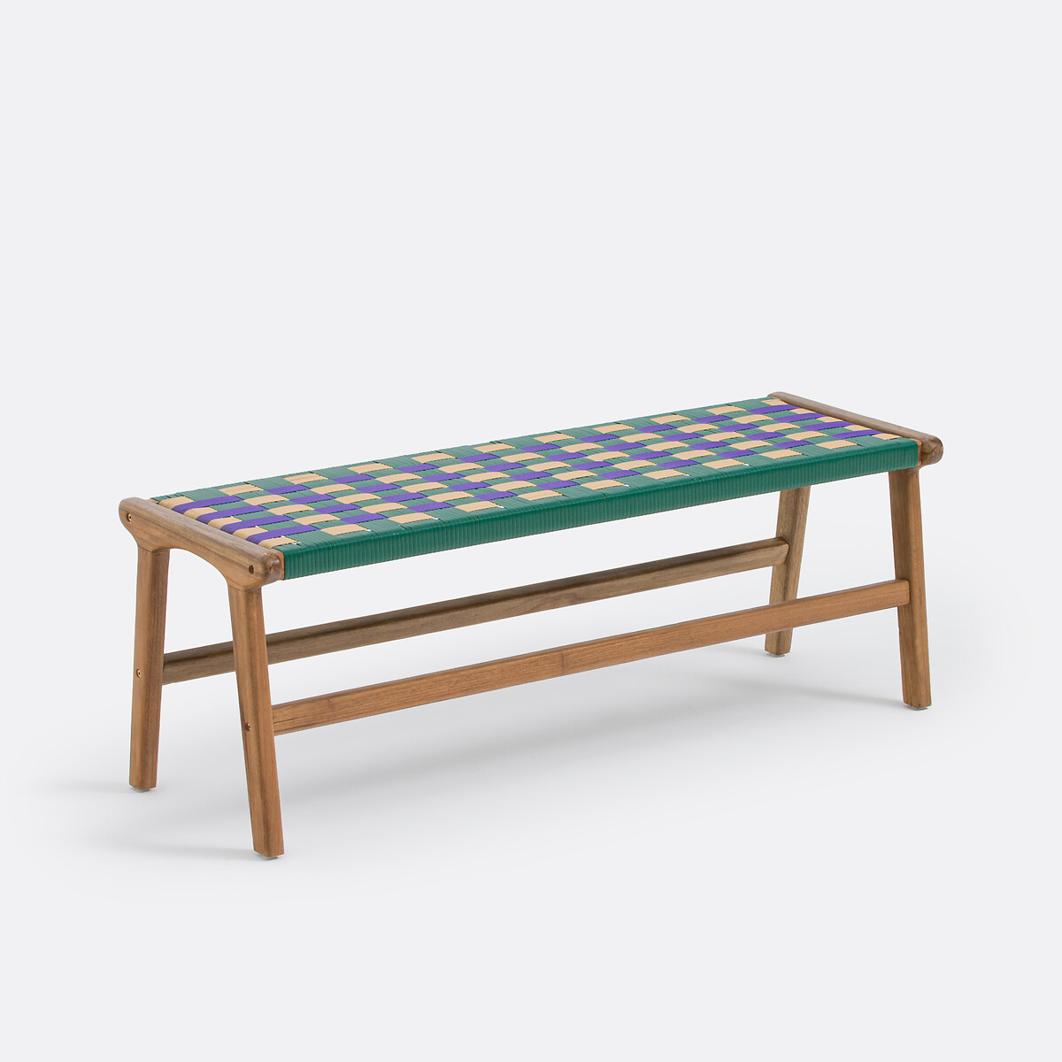 Πάγκος από ξύλο teak και ρητίνη Μ40xΠ120xΥ43cm