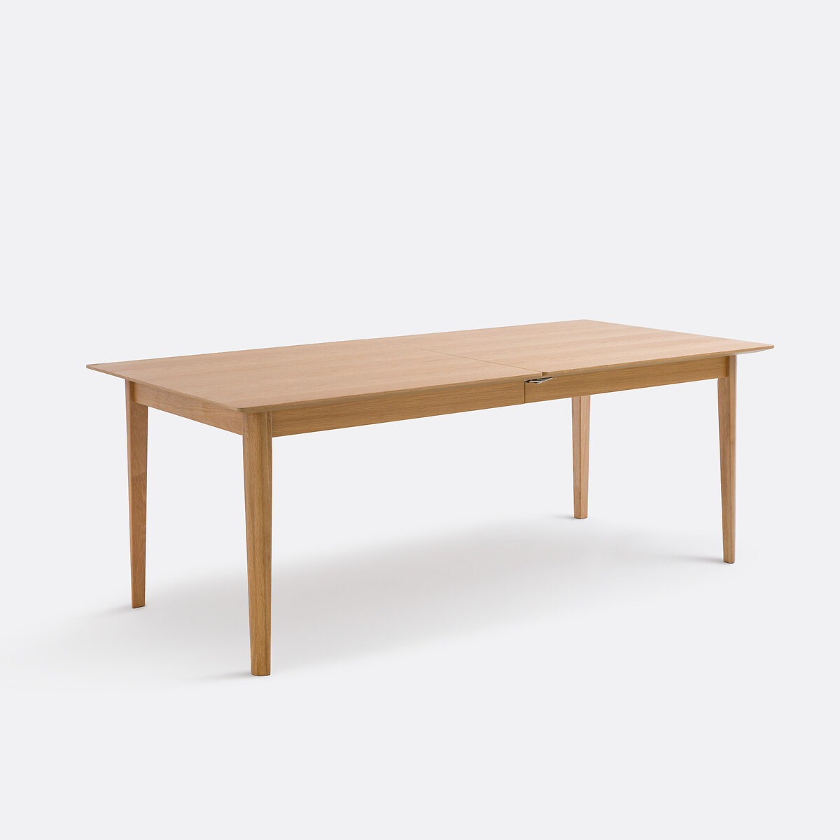 Επεκτεινόμενο τραπέζι 8 έως 12 ατόμων με καπλαμά ξύλου δρυ Μ100xΠ200xΥ75cm