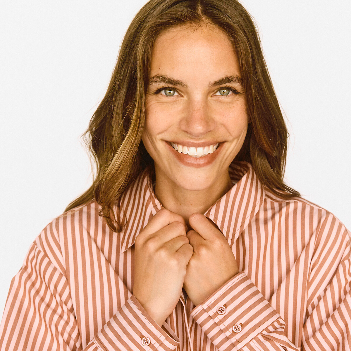 Ριγέ βαμβακερό πουκάμισο