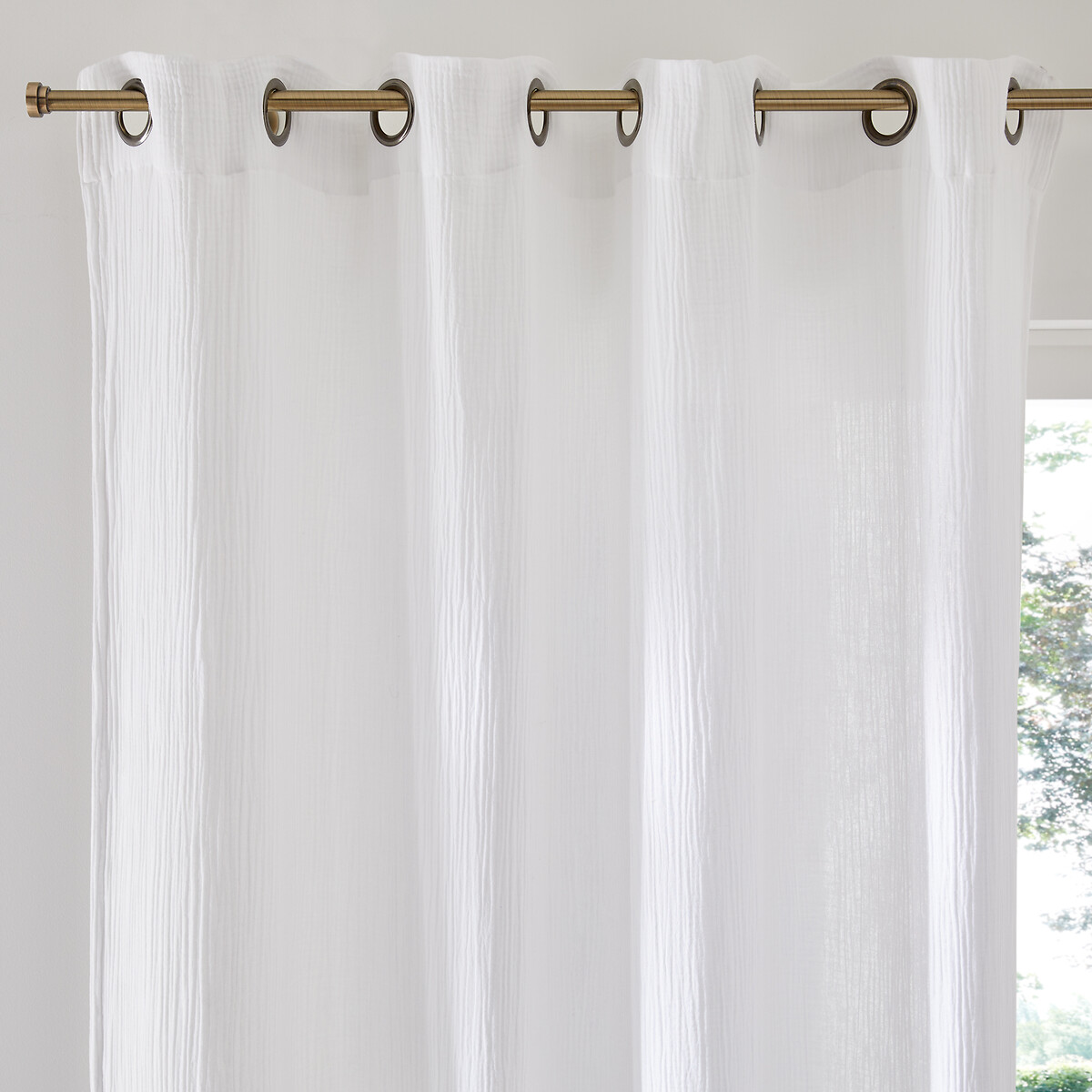 Κουρτίνα από βαμβακερή γάζα με καψούλια 180x140 cm