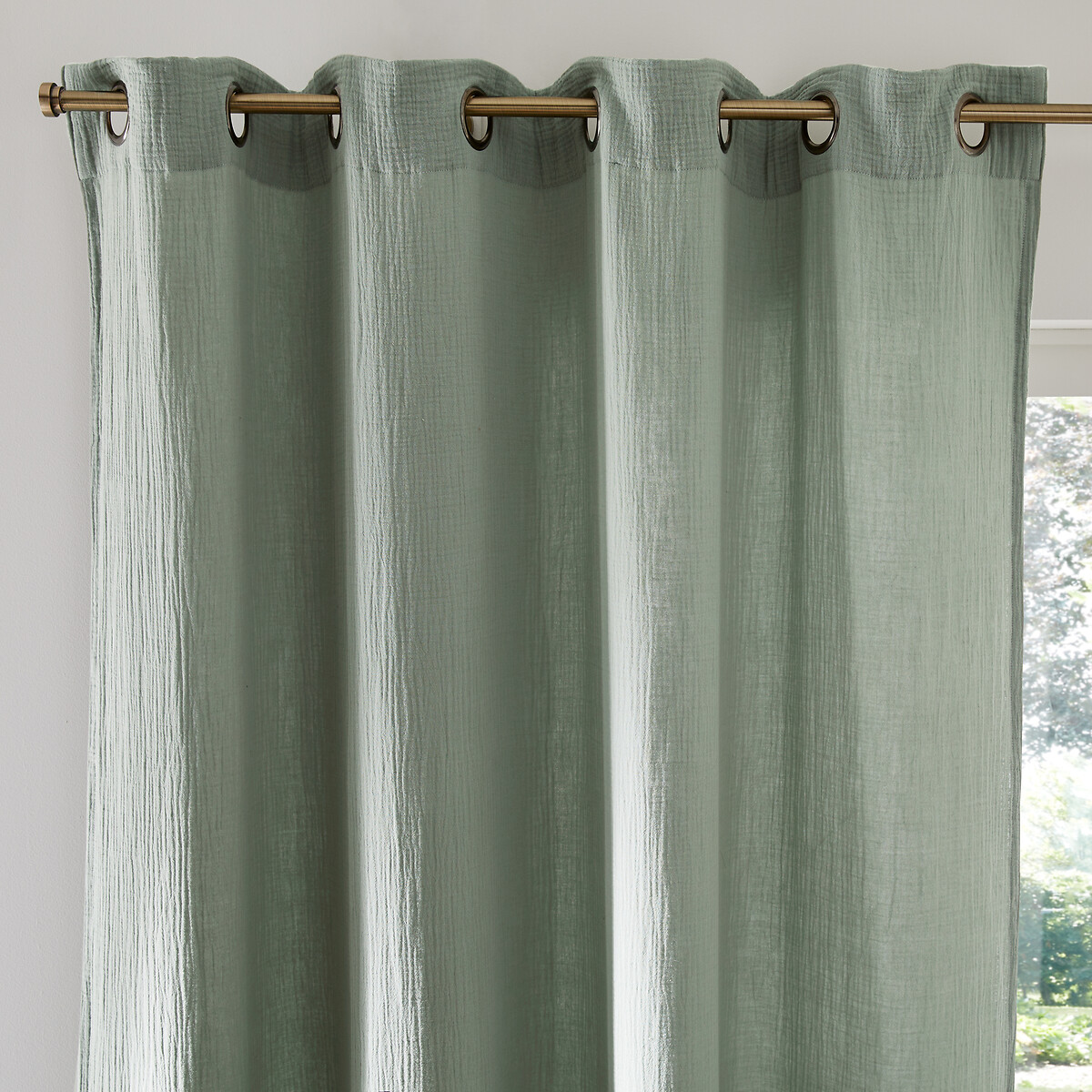 Κουρτίνα από βαμβακερή γάζα με καψούλια 180x140 cm