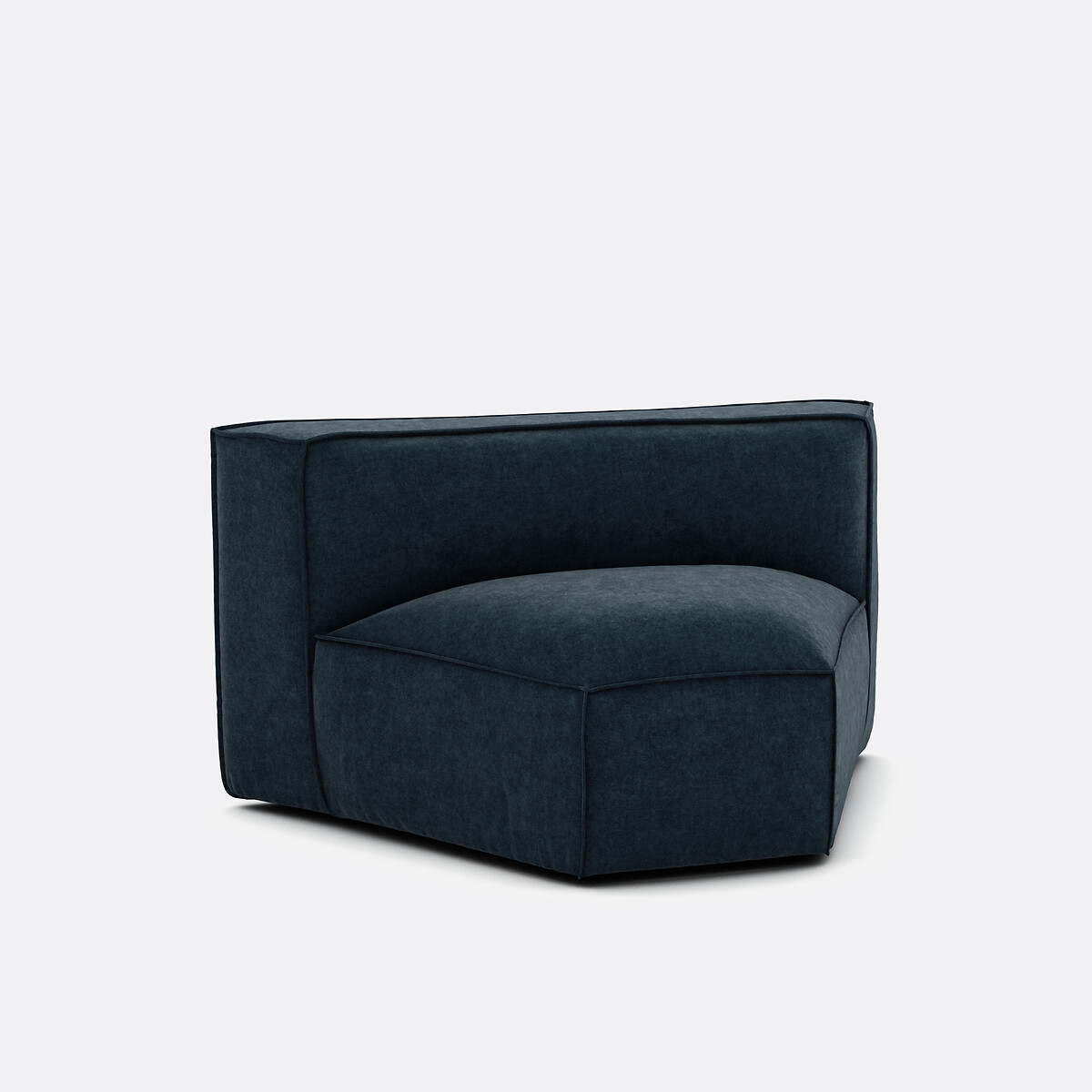 Γωνιακή πολυθρόνα με βελούδινη ανάγλυφη ταπετσαρία Μ84xΠ128xΥ71cm