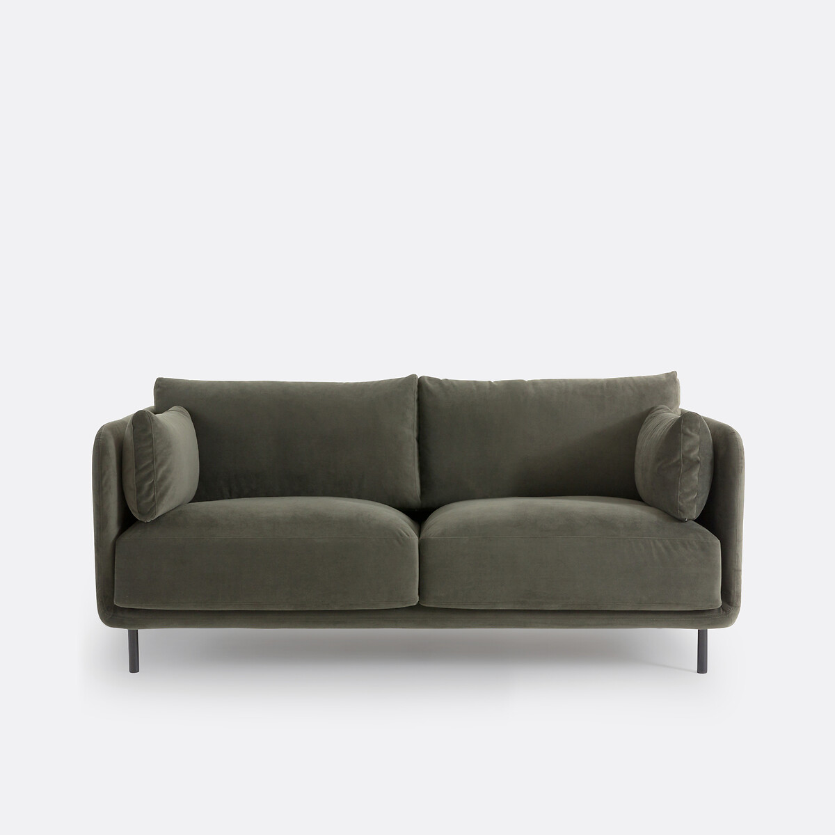 Καναπές 2 θέσεων με βελούδινη ταπετσαρία Μ95xΠ170xΥ84cm