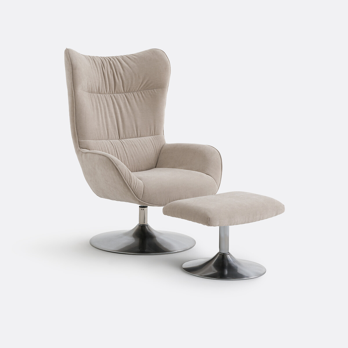 Περιστρεφόμενη πολυθρόνα με υποπόδιο Μ88xΠ76xΥ120cm