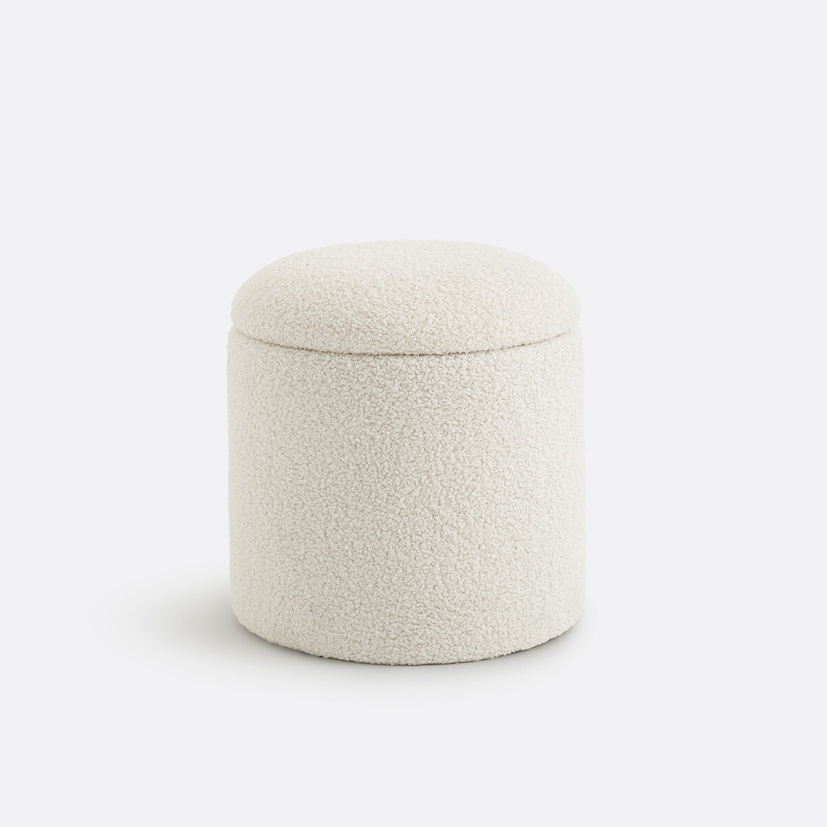 Πουφ με χώρο αποθήκευσης και μπουκλέ ταπετσαρία Μ39xΠ39cm
