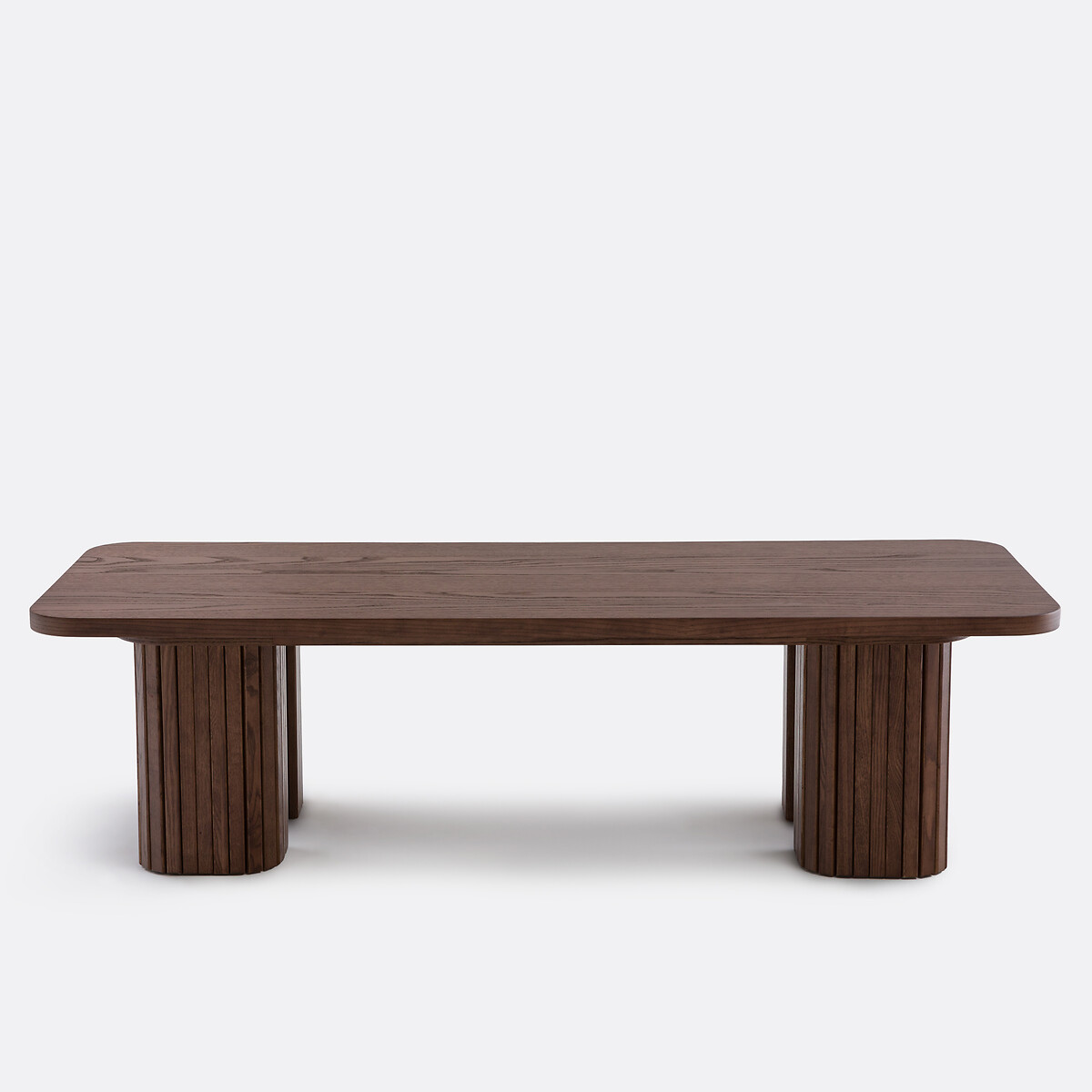 La Redoute Interieurs Χαμηλό τραπεζάκι με καπλαμά από ξύλο δεσποτάκι Μ50xΠ130xΥ36cm