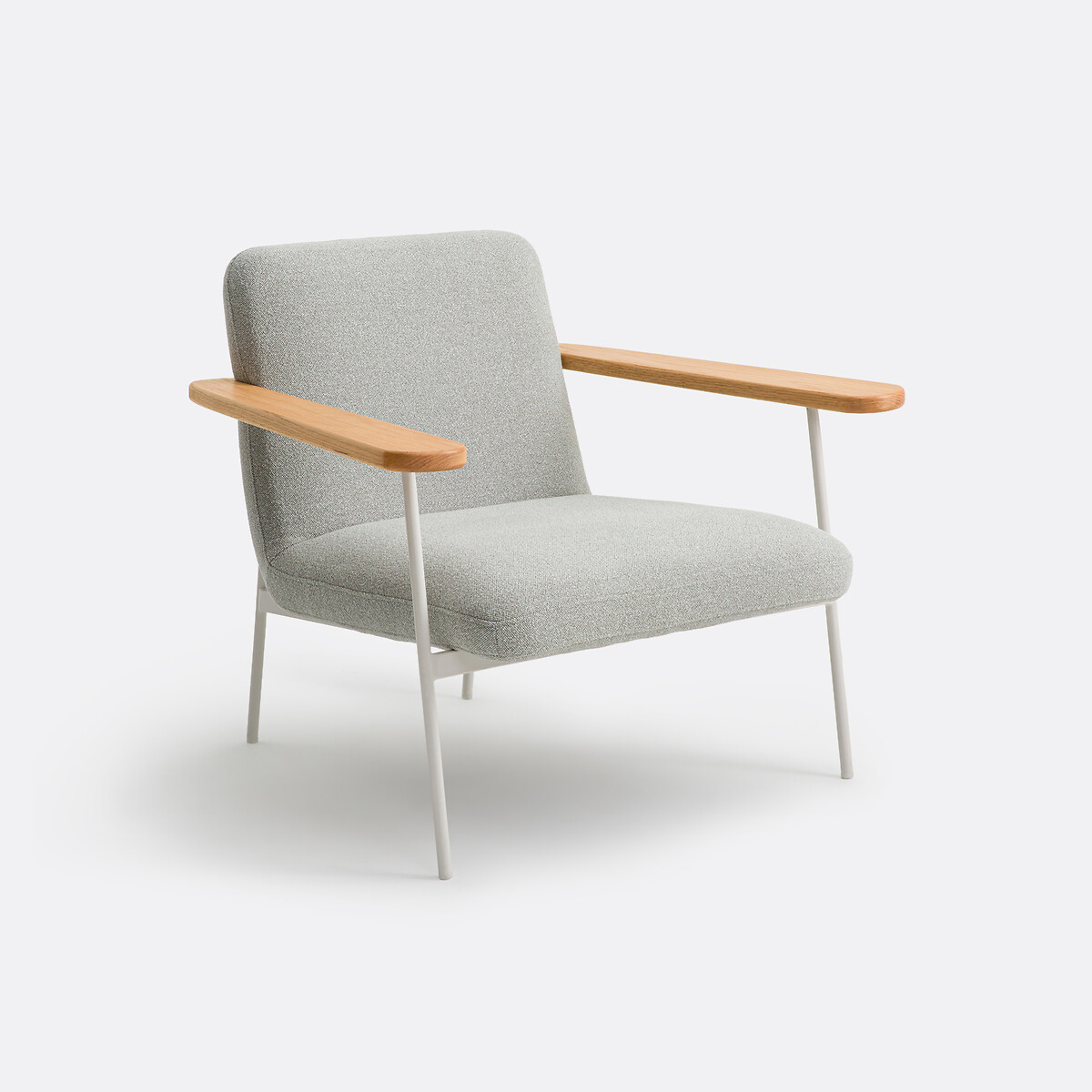 Πολυθρόνα με μπράτσα από μασίφ δρυ και ύφασμα Μ73xΠ83xΥ71cm