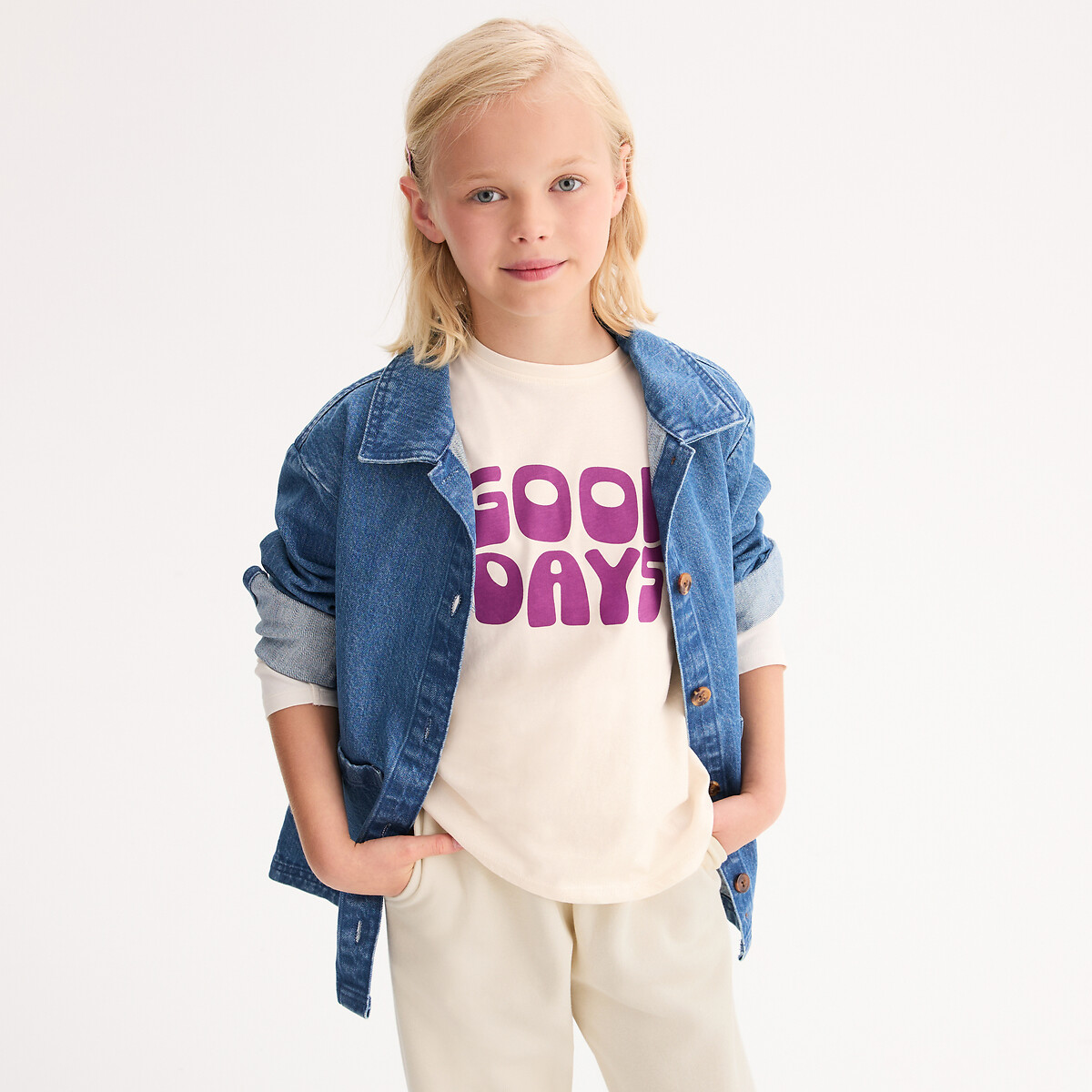 La Redoute Collections T-shirt με μακριά μανίκια και μήνυμα