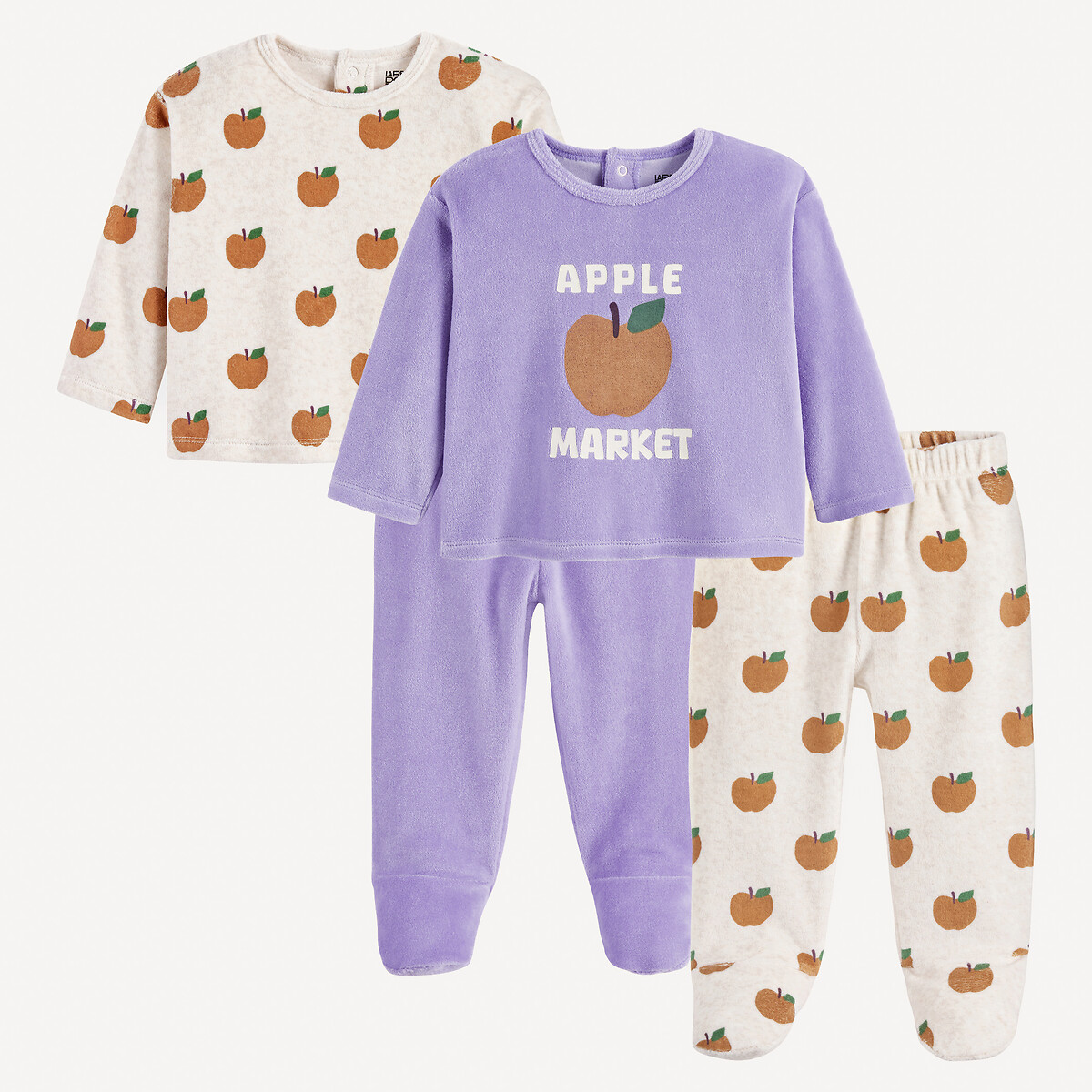 La Redoute Collections Σετ 2 πιτζάμες 2 τεμαχίων από βελούδο