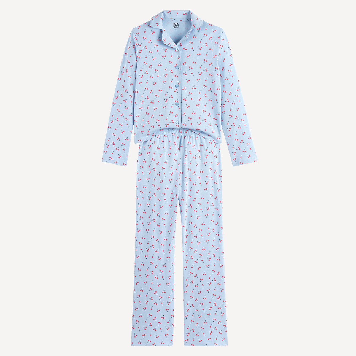 Πιτζάμες με εκτυπωμένο σχέδιο από βαμβακερό τζέρσεϊ