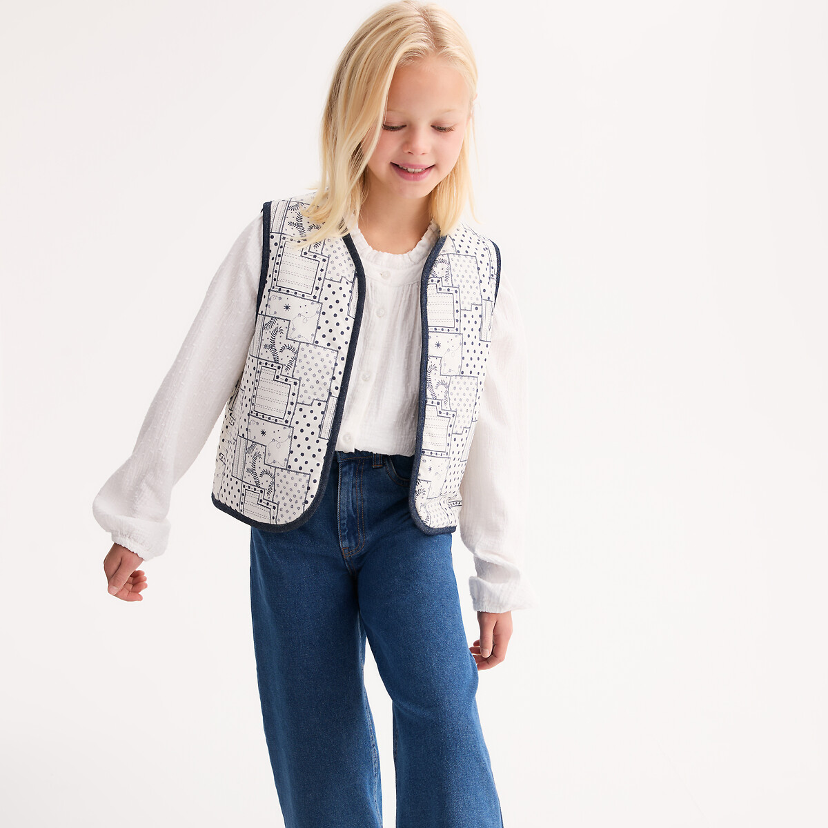 La Redoute Collections Γιλέκο χωρίς μανίκια από ντένιμ