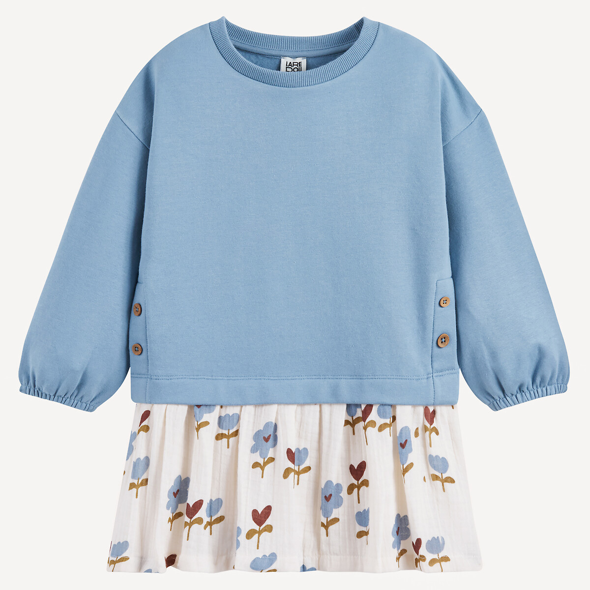 La Redoute Collections Φόρεμα με μακριά μανίκια 2 σε 1