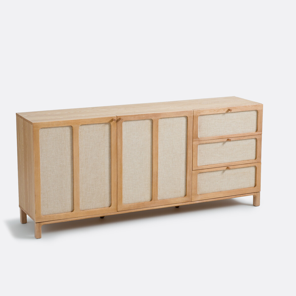 La Redoute Interieurs Μπουφές από ξύλο δεσποτάκι και λινό ύφασμα Μ41xΠ180cm