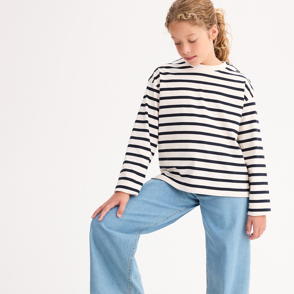 Μπλουζάκι με μακριά μανίκια και ρίγες