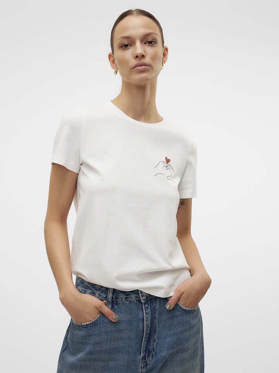 Κοντομάνικο T-shirt με στάμπα