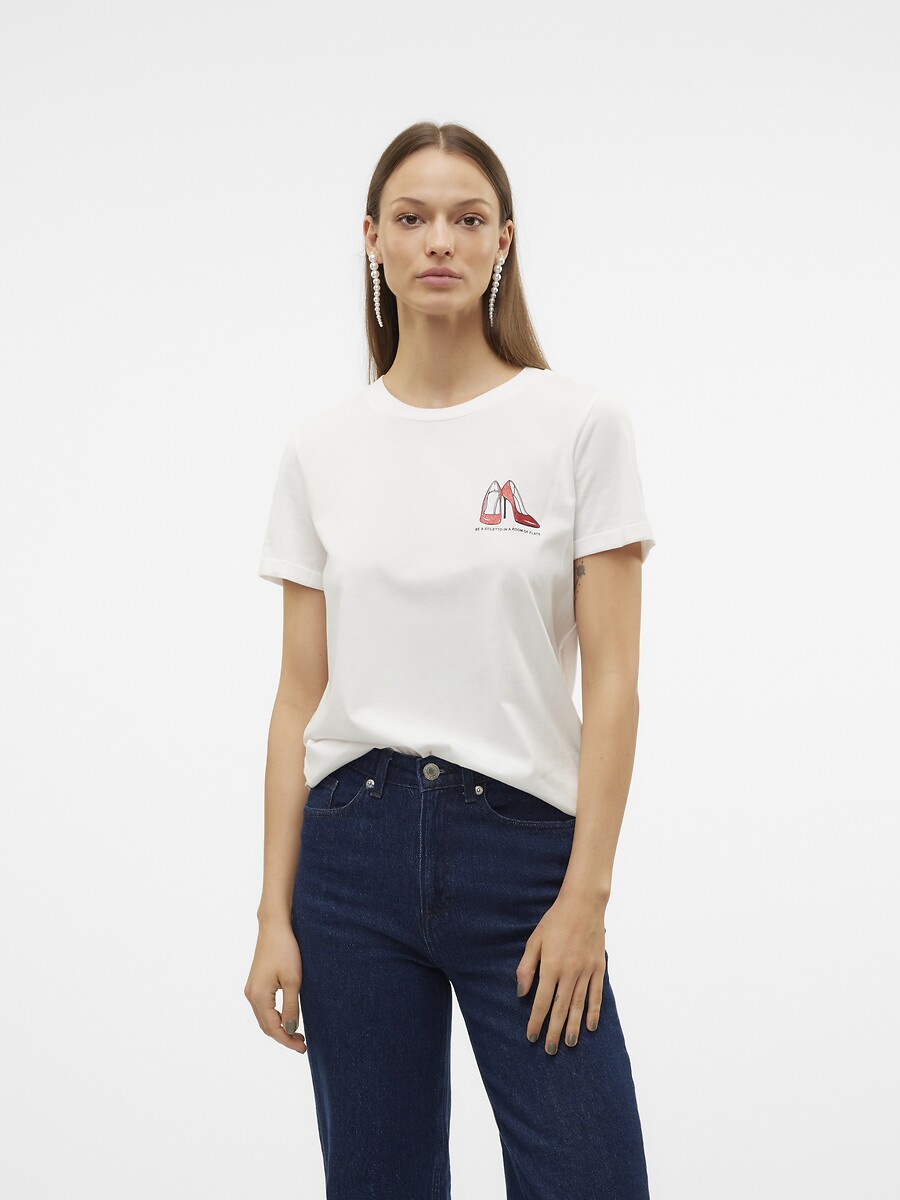 Κοντομάνικο T-shirt με στάμπα