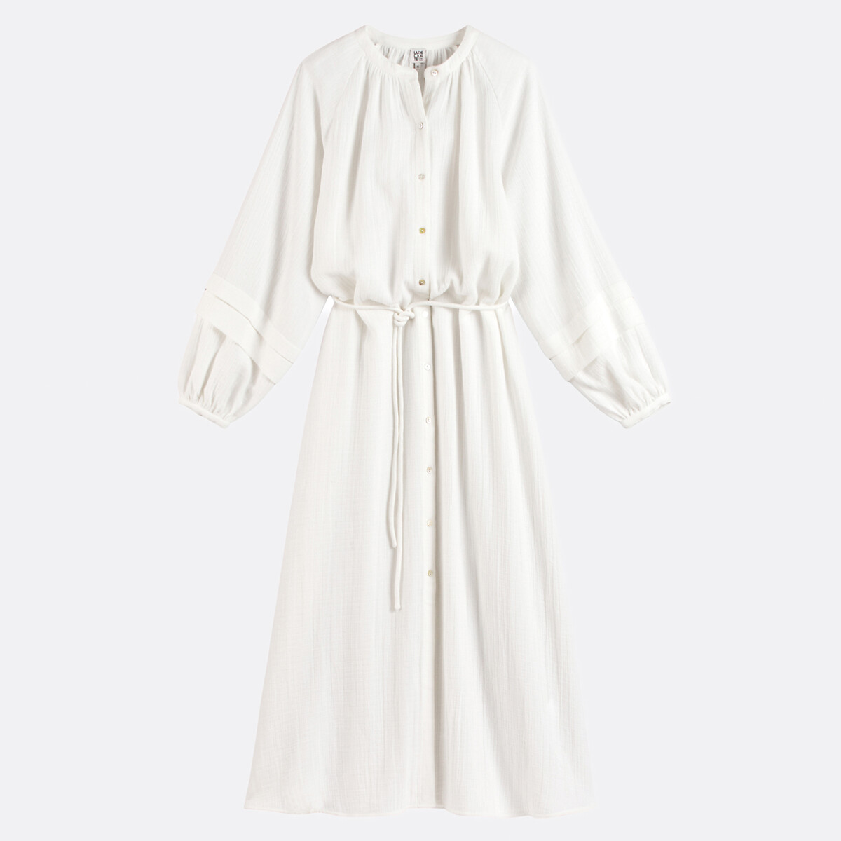 La Redoute Collections Μακρύ εβαζέ φόρεμα με μακριά μανίκια